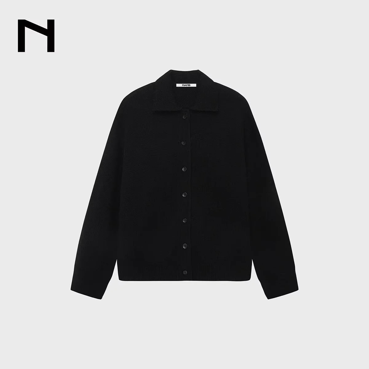 NANS Menswear Merino Wool Cashmere Blend Lapel Cardigan