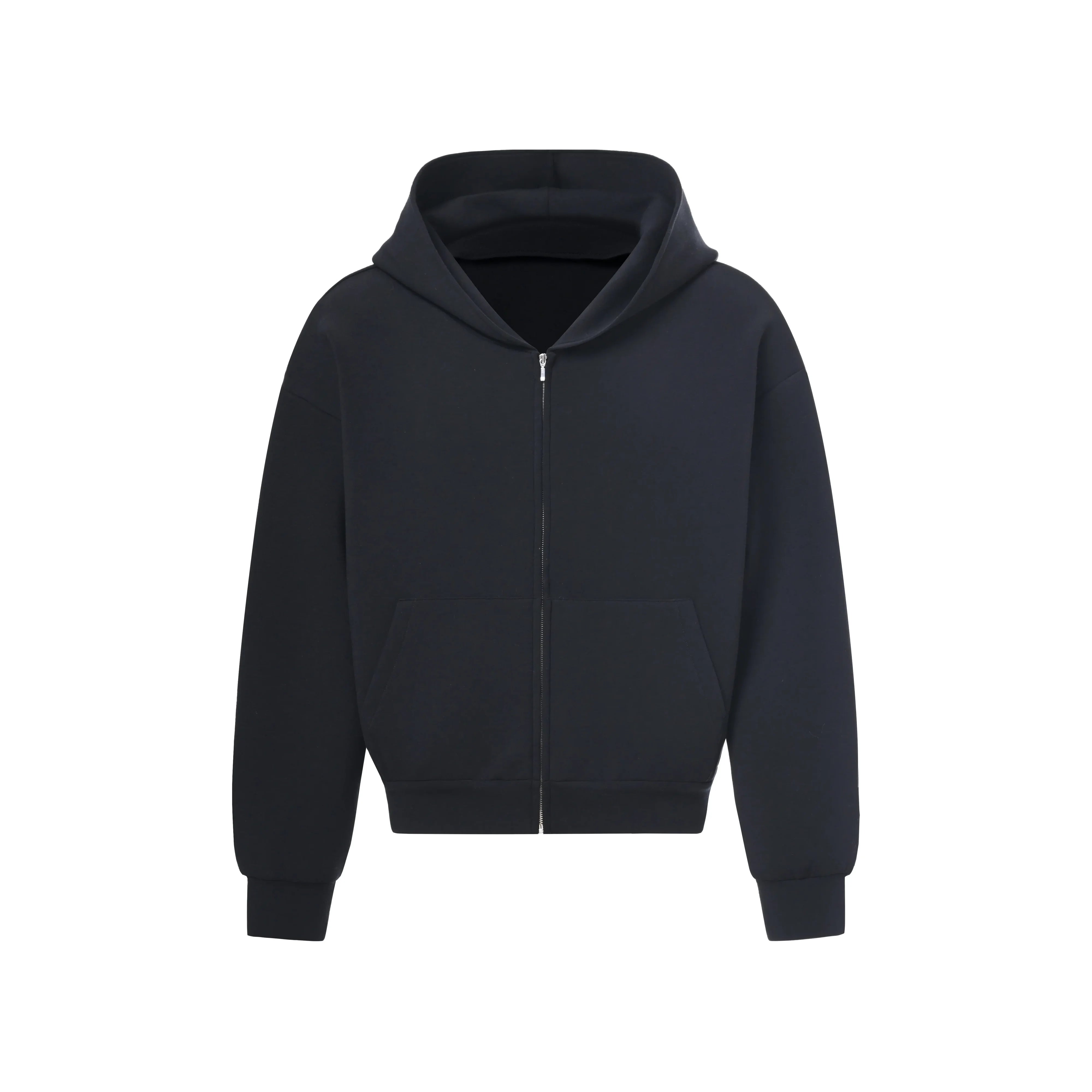 Roolrren homme Men's Cotton Air Layer Zip Hoodie Jacket