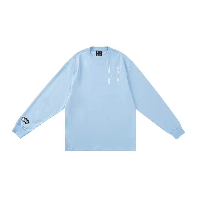 MEDM Unisex Oversized Long Sleeve Sweatshirt with Minimalist Print