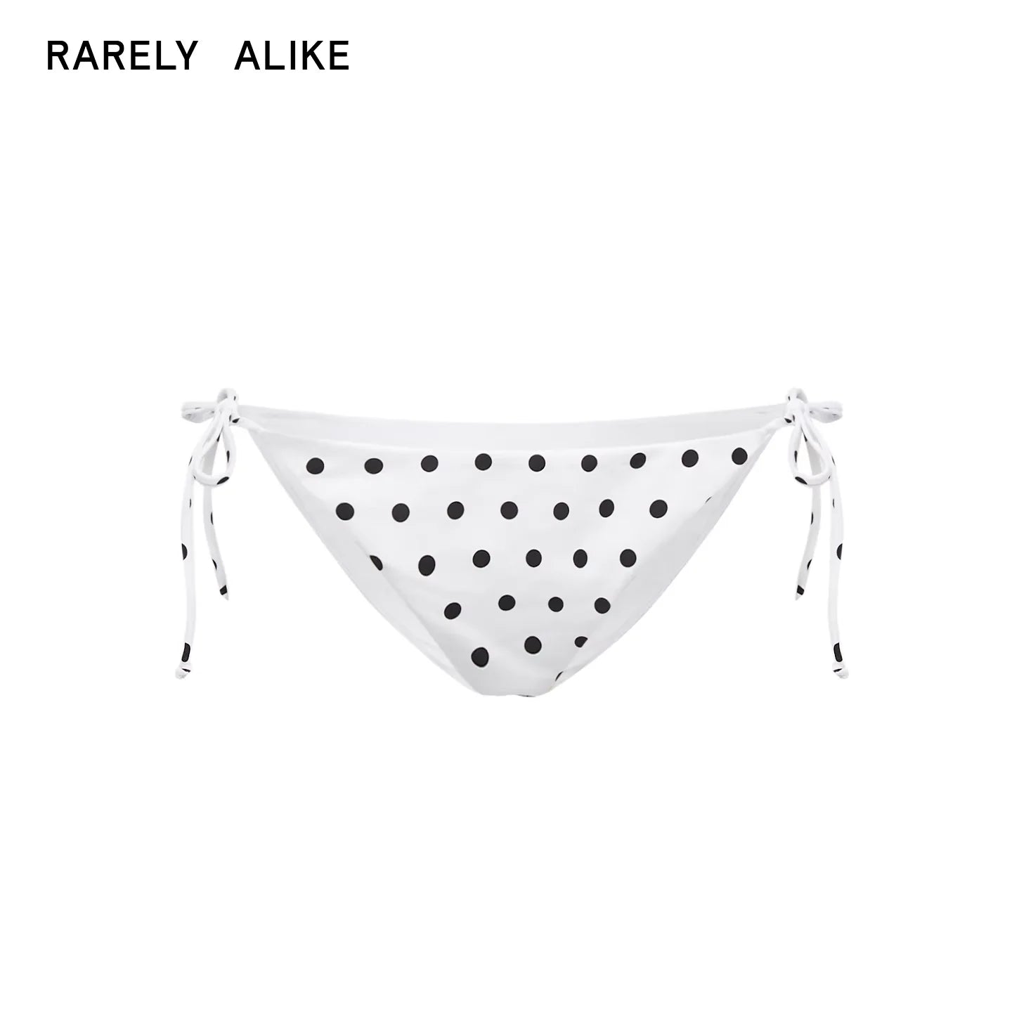 RARELY ALIKE Polka Dot Tie Bikini Three-Piece Set