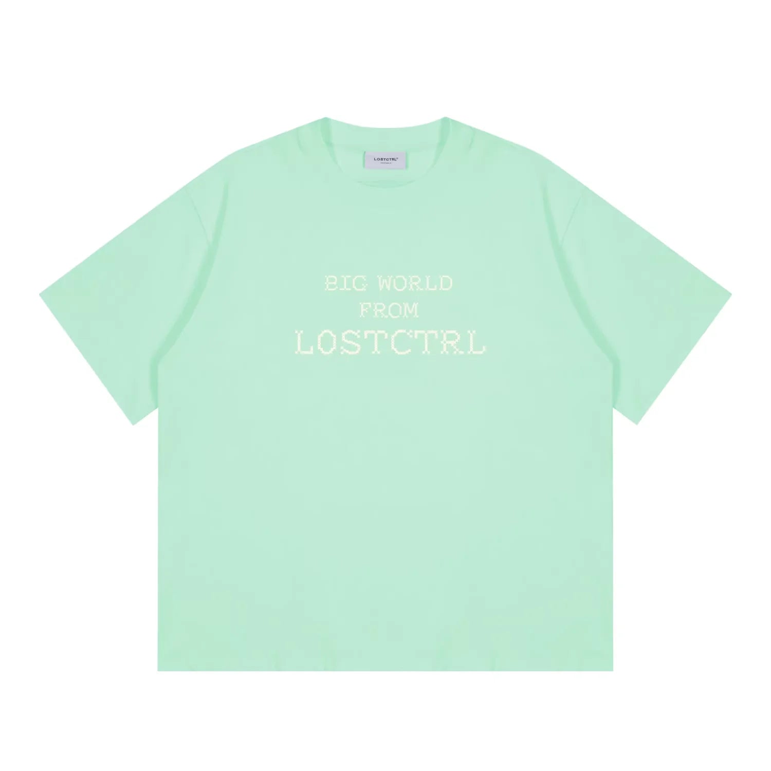 LOSTCTRL Men's Oversized Cross-Stitch Letter T-Shirt - Summer Streetwear