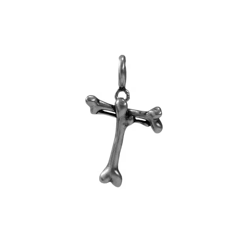 BLACKHEAD S925 Silver Skeleton Alphabet Letter Pendant Necklace Charm