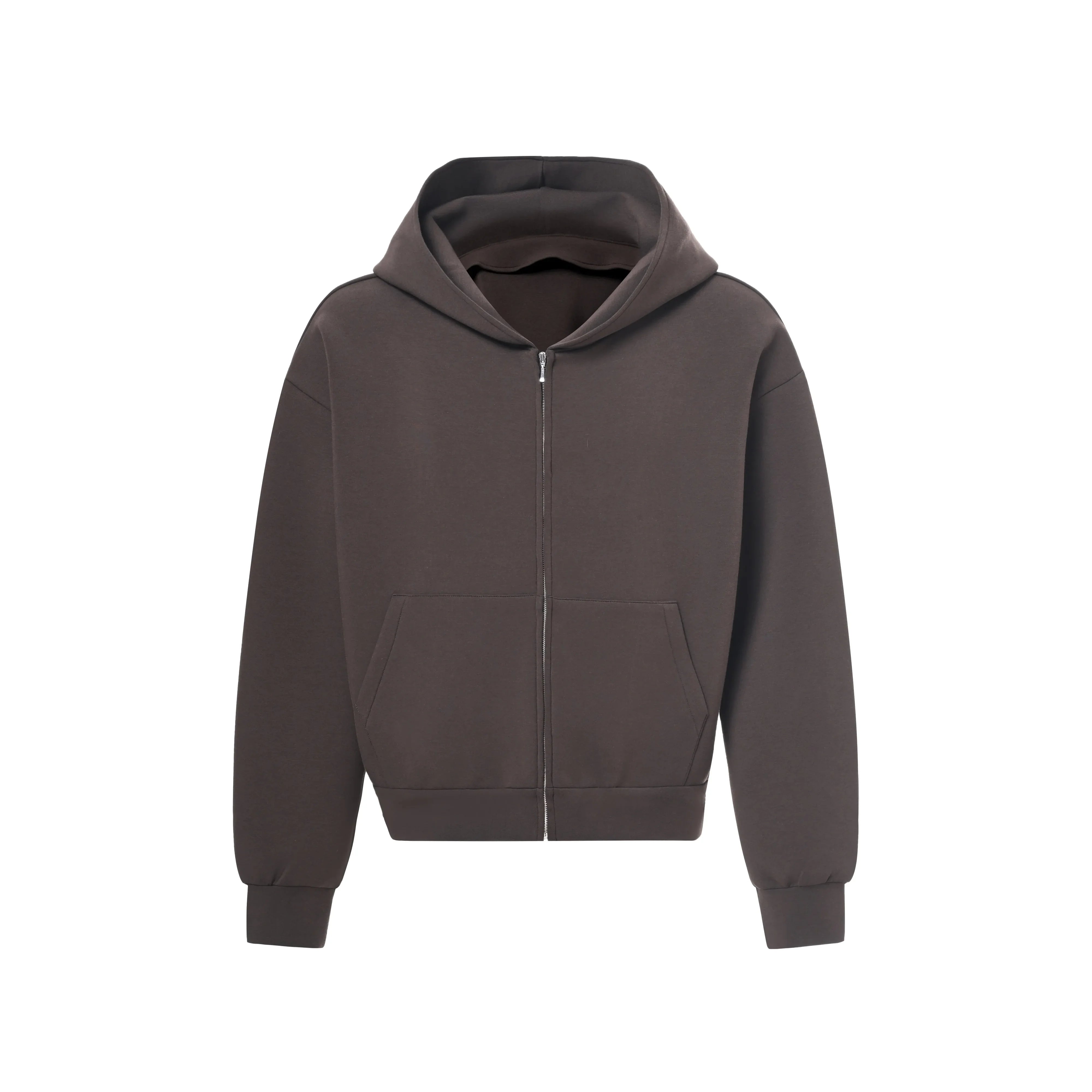 Roolrren homme Men's Cotton Air Layer Zip Hoodie Jacket