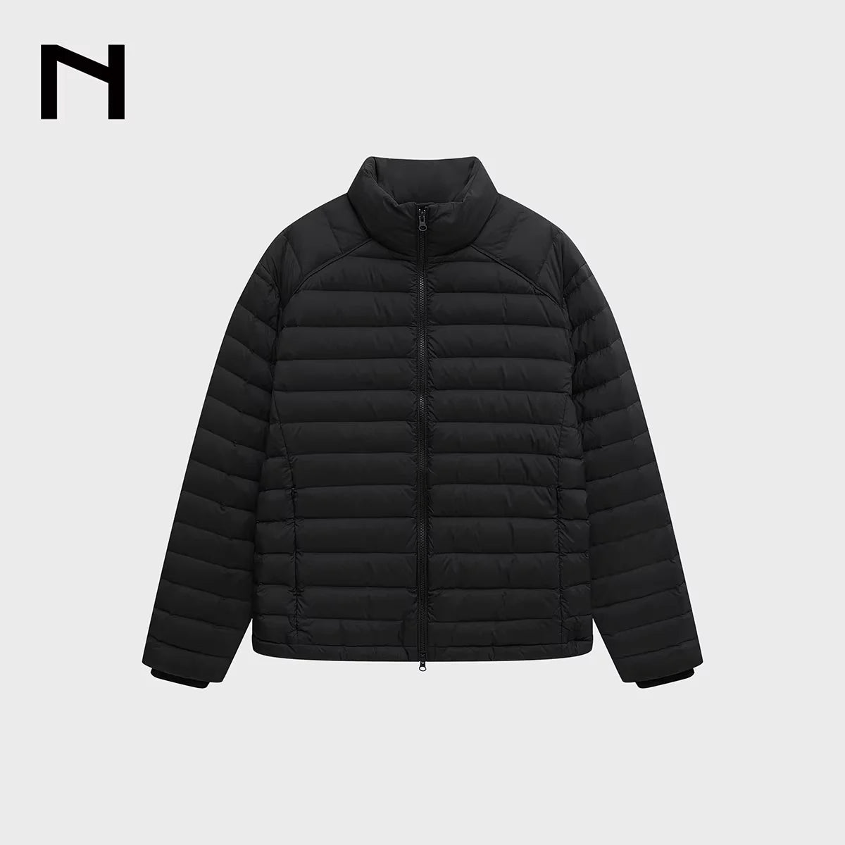 NANS Menswear Mens White Duck Down Crinkled Ribbed Short Puffer Jacket Vest