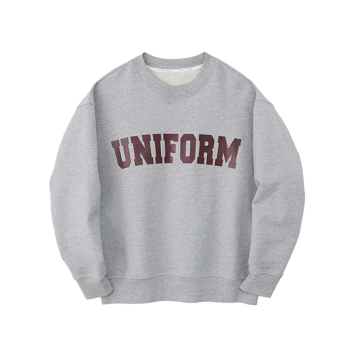 NANS Menswear Heavyweight Cotton Terry Contrast Crewneck Sweatshirt