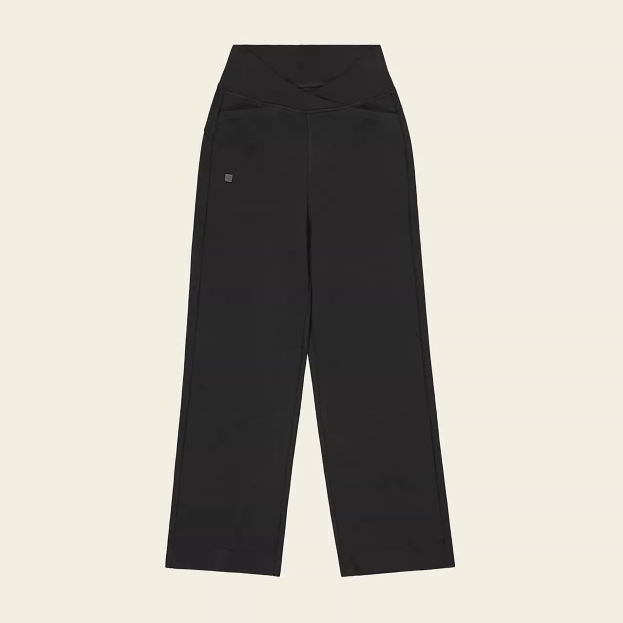 Fax Copy Express V-Waist Wide-Leg Stretch Pants