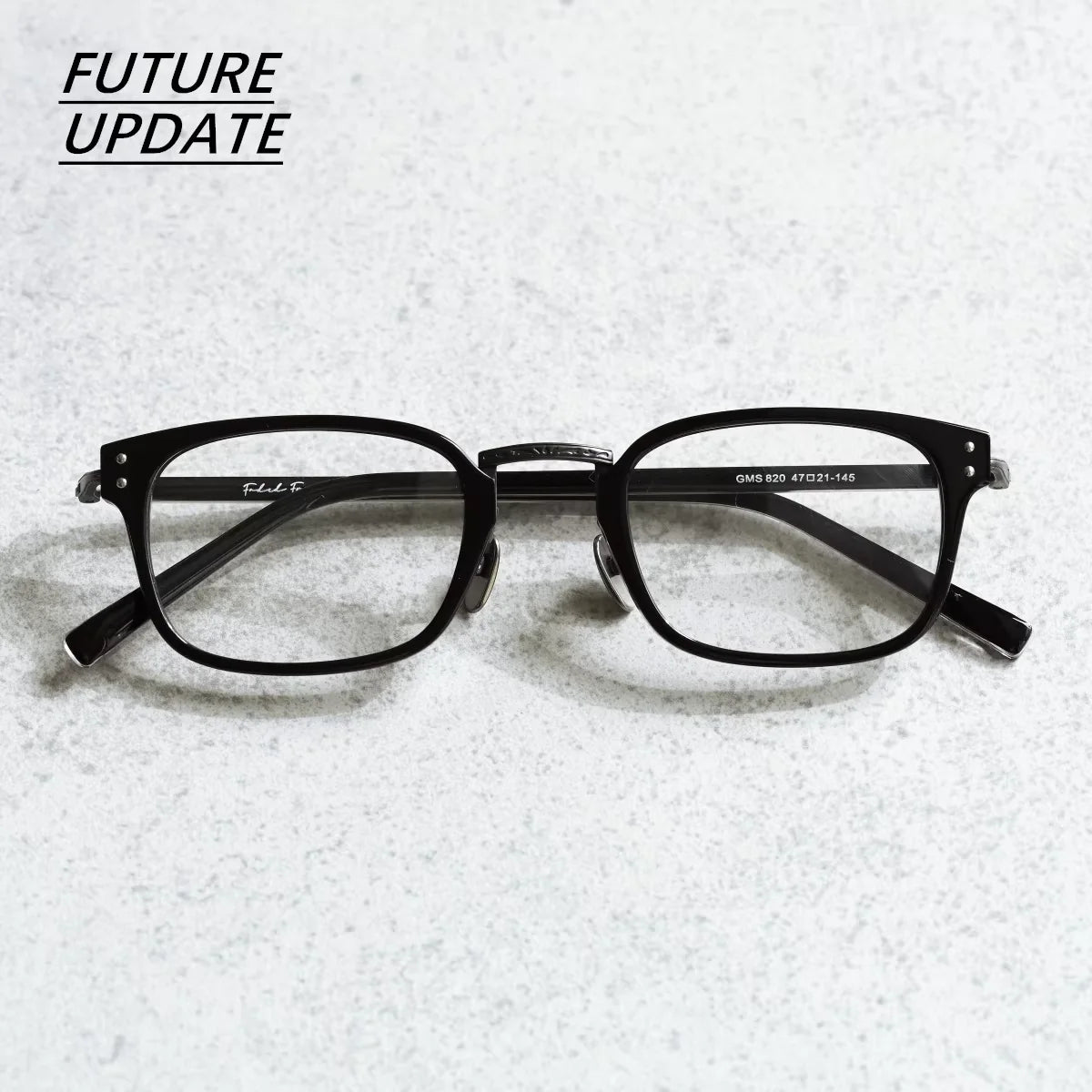 FUTURE UPDATE Unisex Retro Titanium Eyeglass Frames for High Myopia