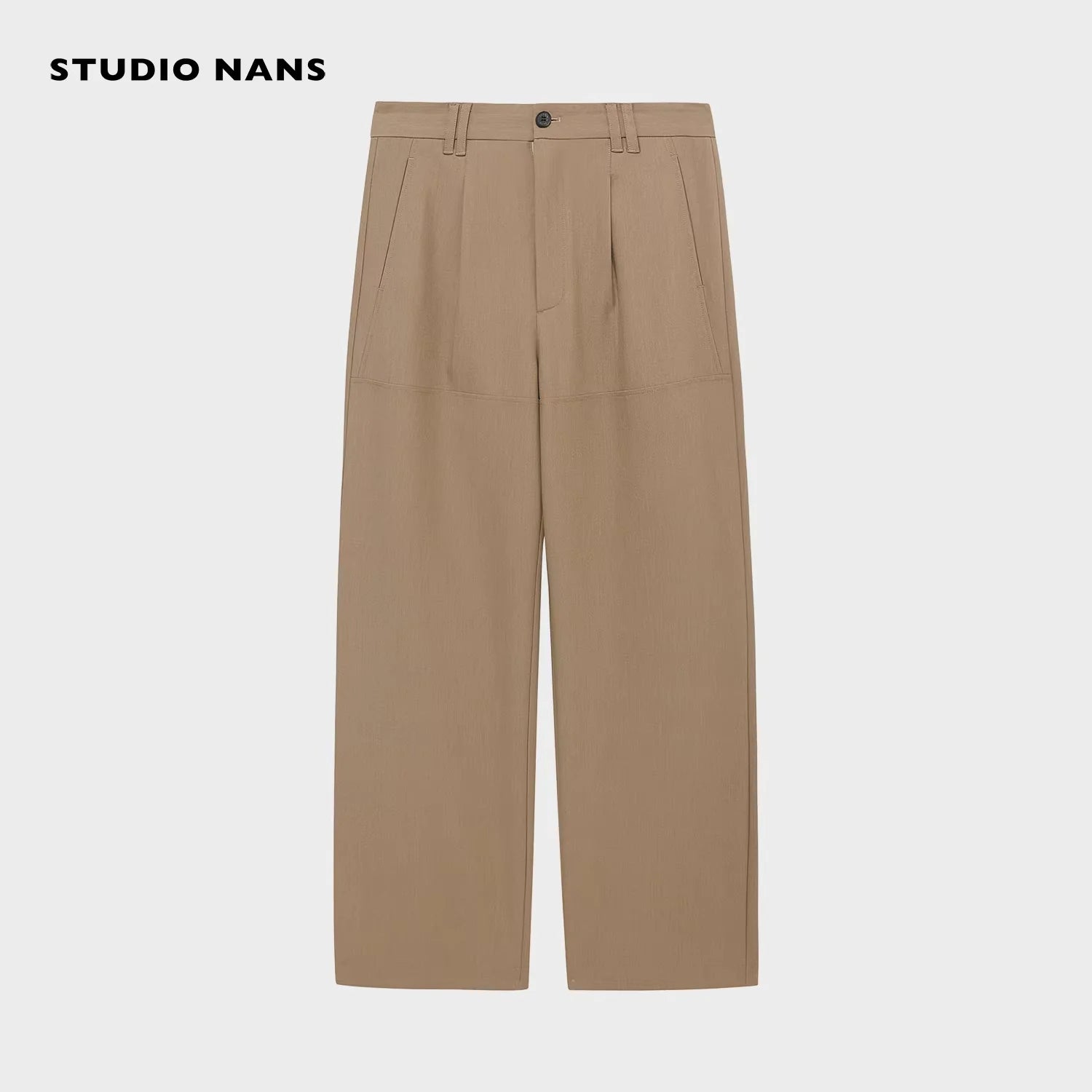 NANS Menswear Men's Wide-Leg Pleated Casual Trousers