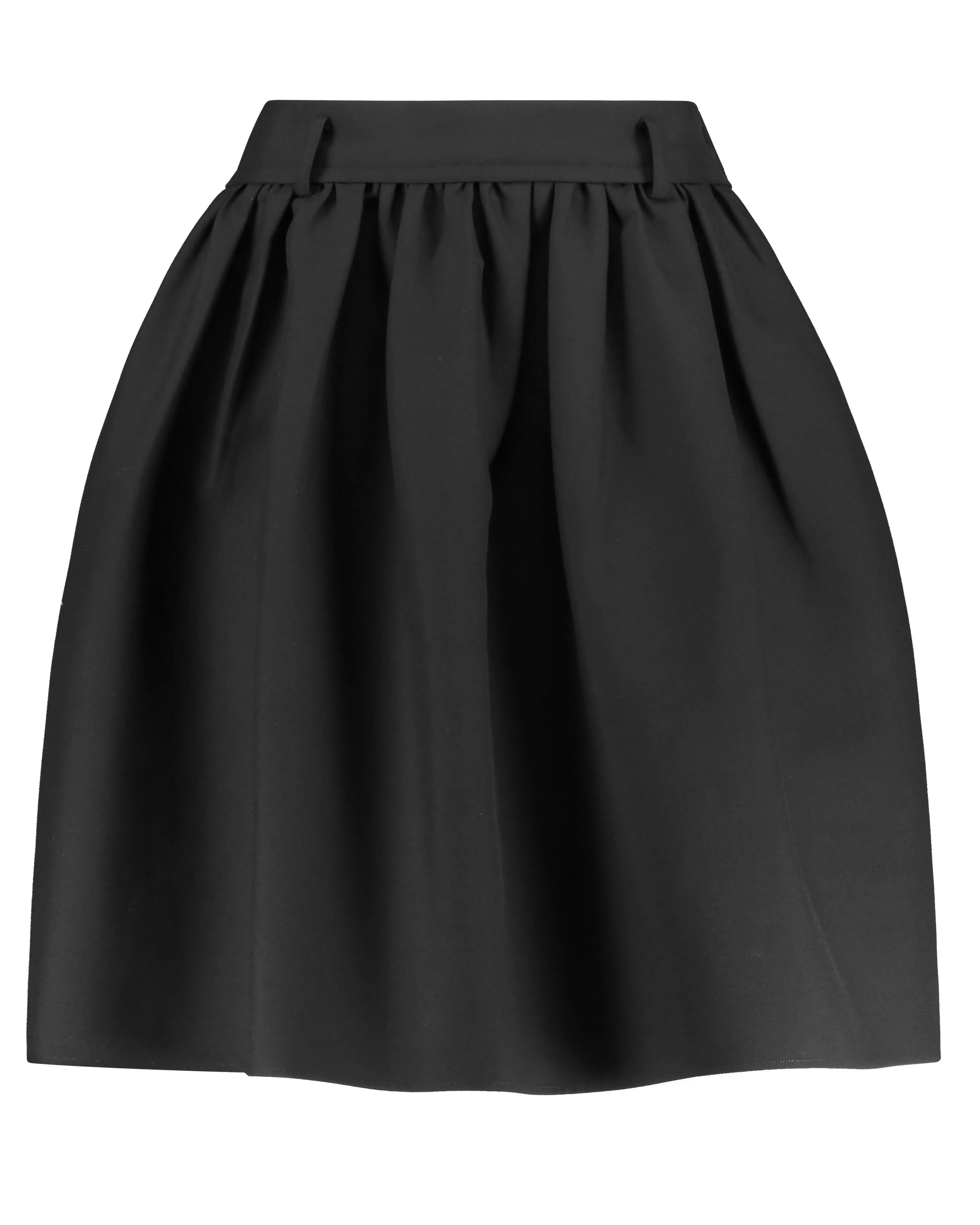 Fax Copy Express Voluminous Black Midi Skirt