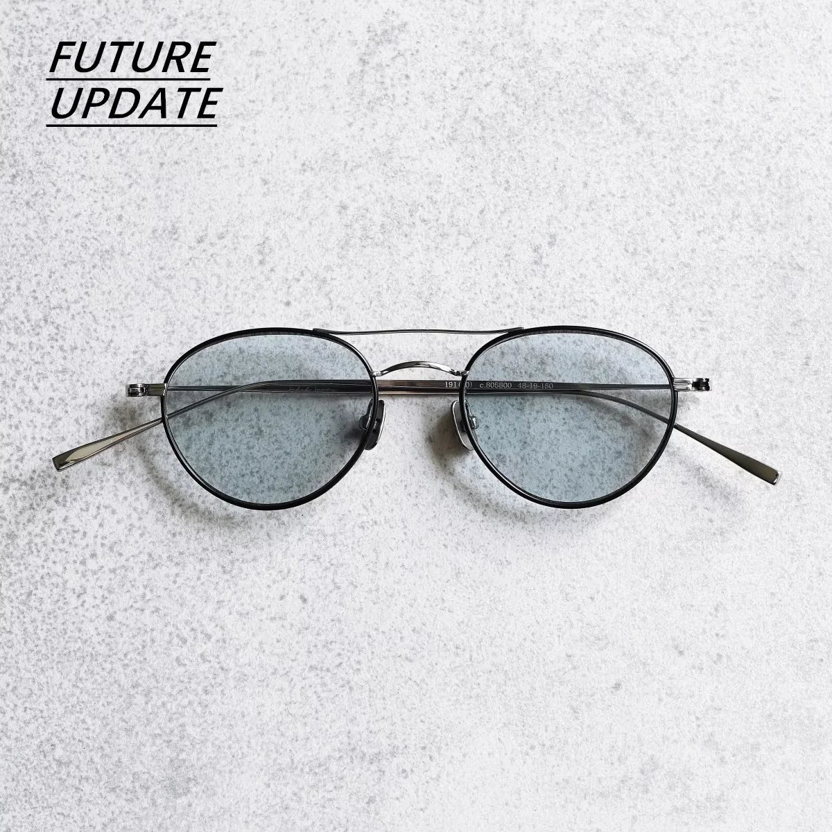 FUTURE UPDATE Double Bridge Titanium Prescription Glasses
