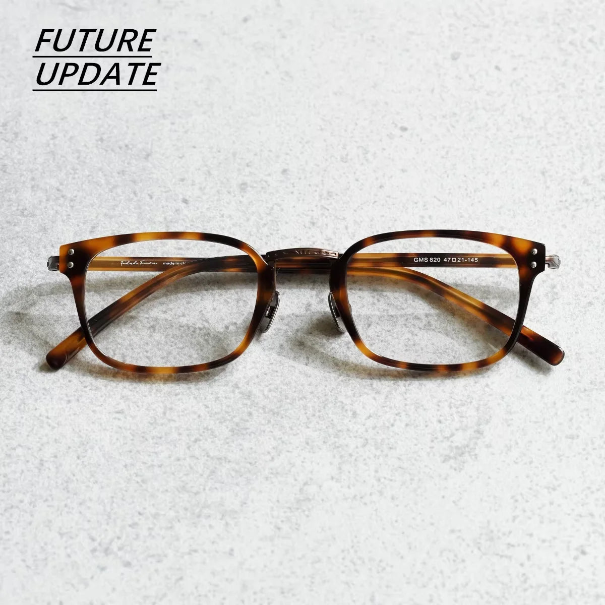FUTURE UPDATE Unisex Retro Titanium Eyeglass Frames for High Myopia