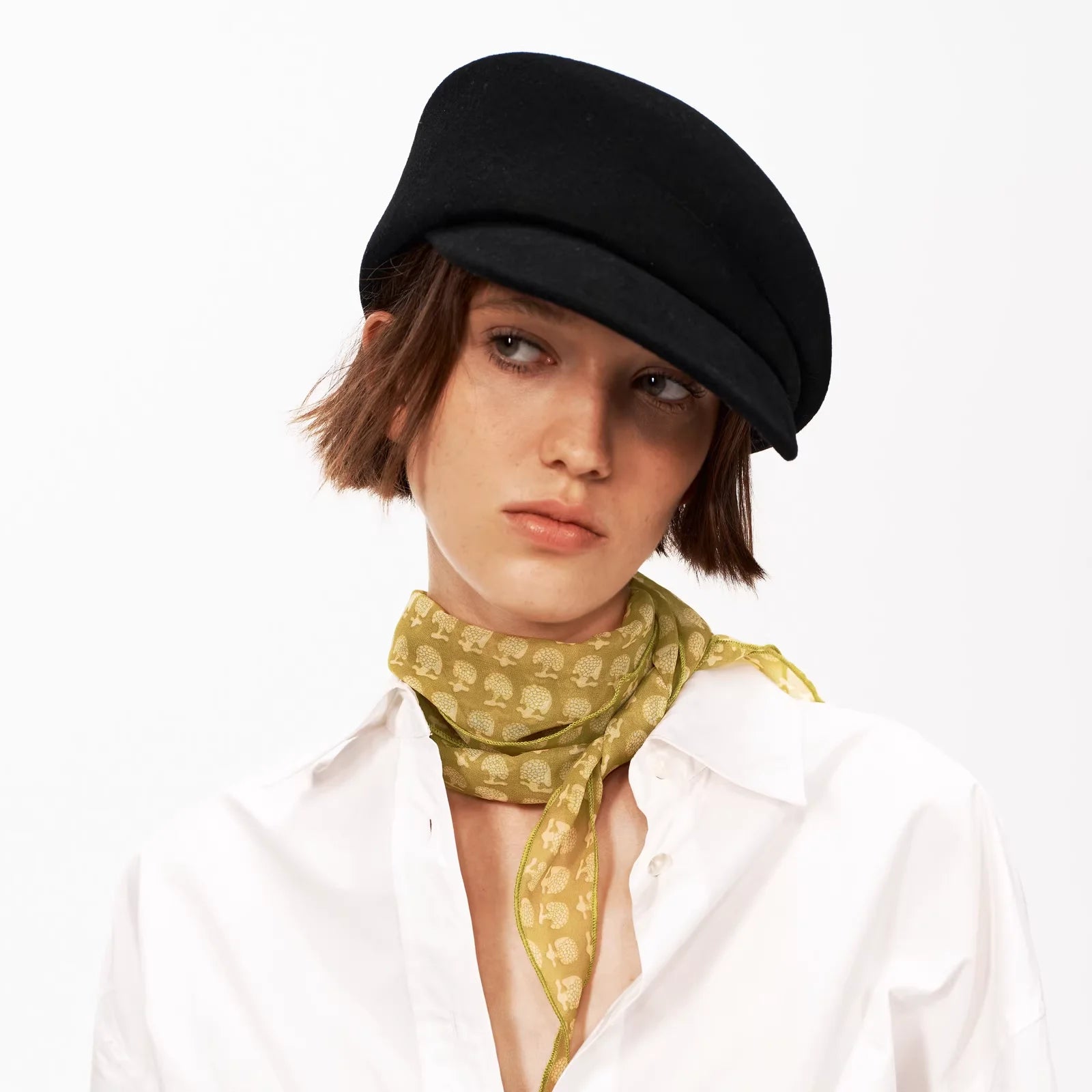 PUKI Vintage Tree Print Silk Scarf