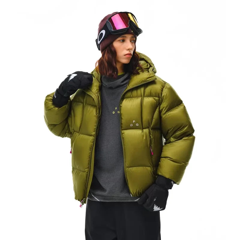 FPA 800FP 95% White Duck Down Water-Resistant Hooded Winter Jacket for Women