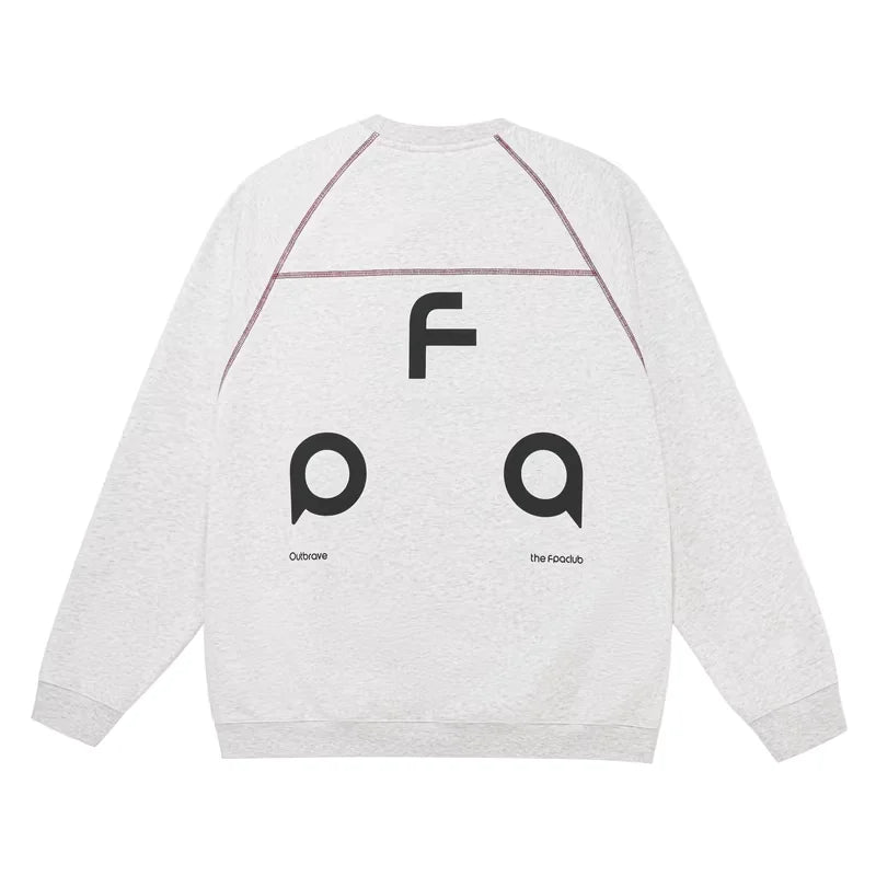 FPA Thermal Loose Fit Crew Neck Sweatshirt with Contrast Stitching