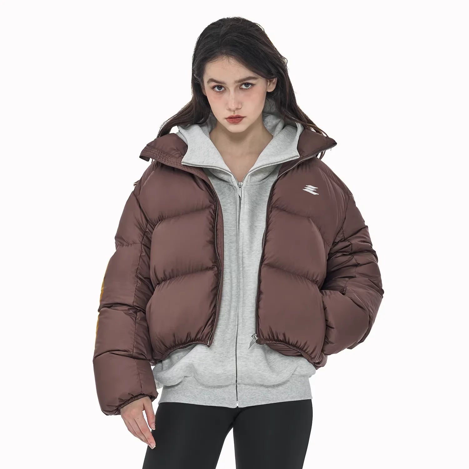 LOSTCTRL Women's Petite Short Puffer Jacket - Winter Warm and Thick