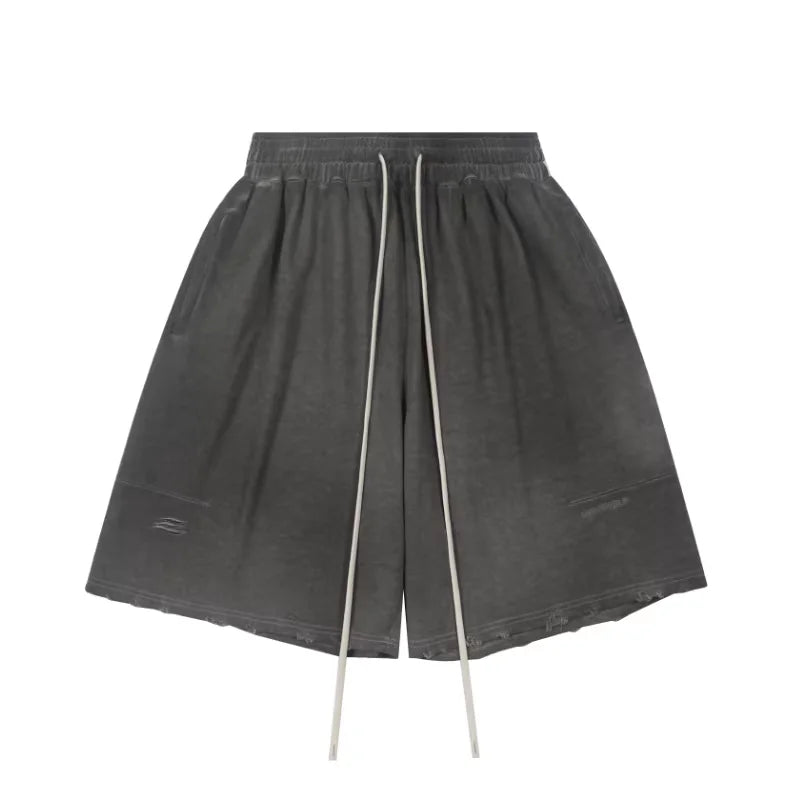 LOSTCTRL Men's Distressed Cotton Summer Shorts