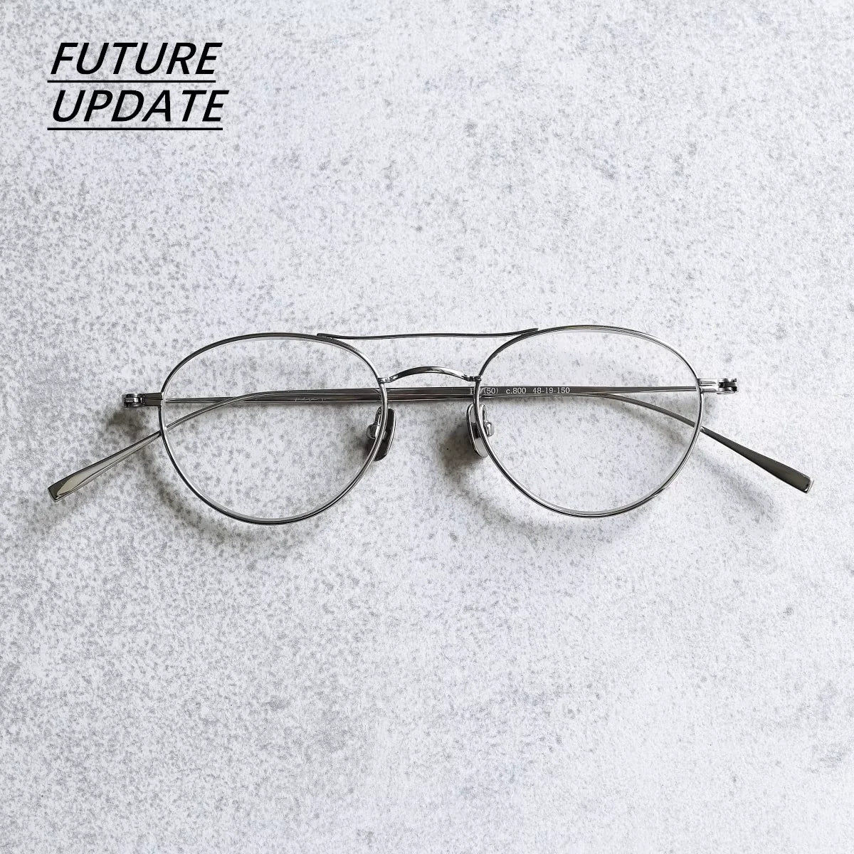 FUTURE UPDATE Double Bridge Titanium Prescription Glasses