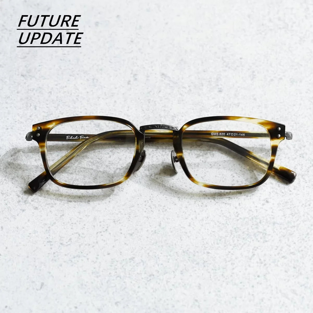 FUTURE UPDATE Unisex Retro Titanium Eyeglass Frames for High Myopia