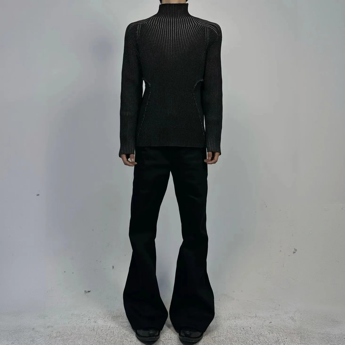 Y OFFICIAL Fission Ribbed Stretch Knit Base Layer Top