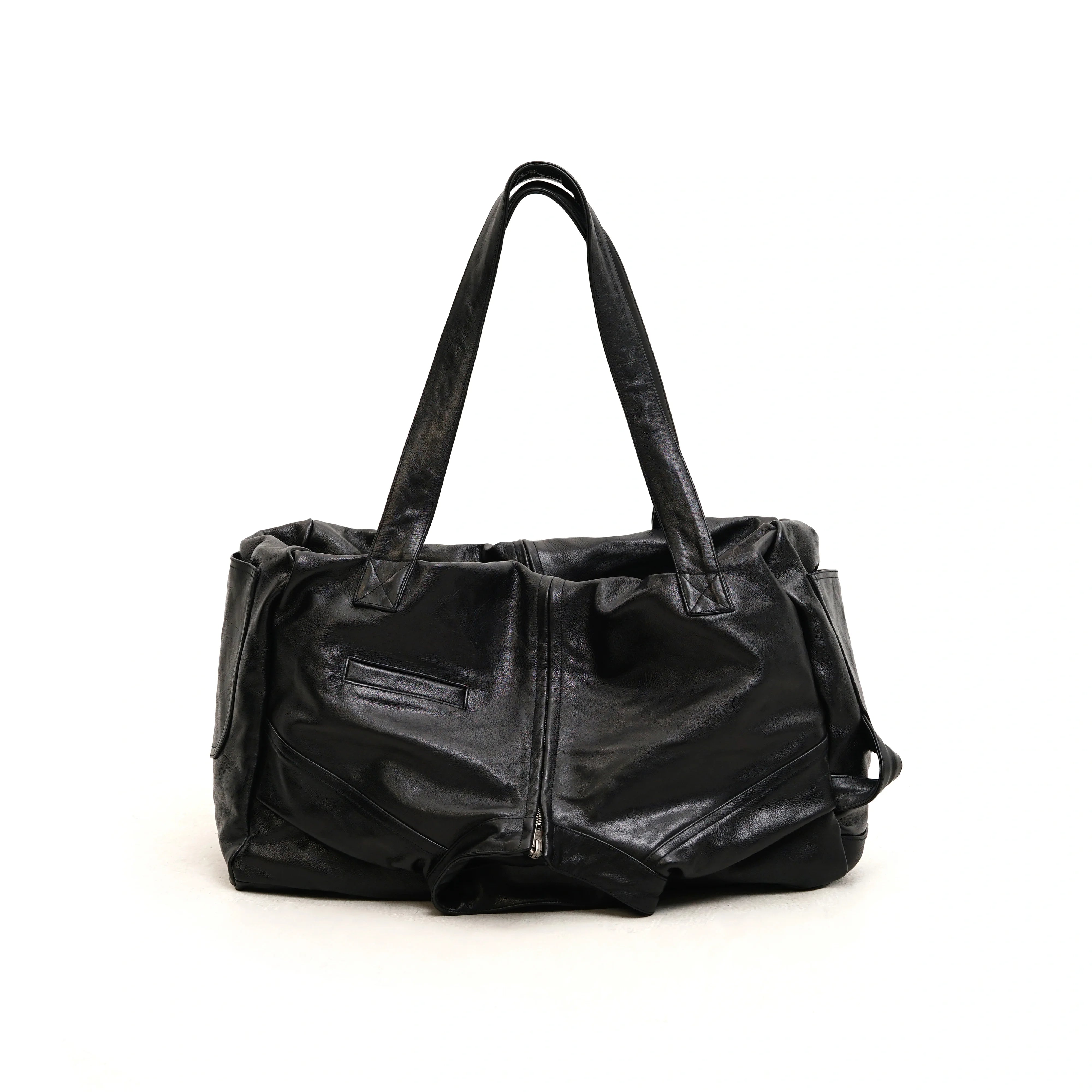 MASONPRINCE Top Grain Leather Extra-Large Shoulder Duffle Bag