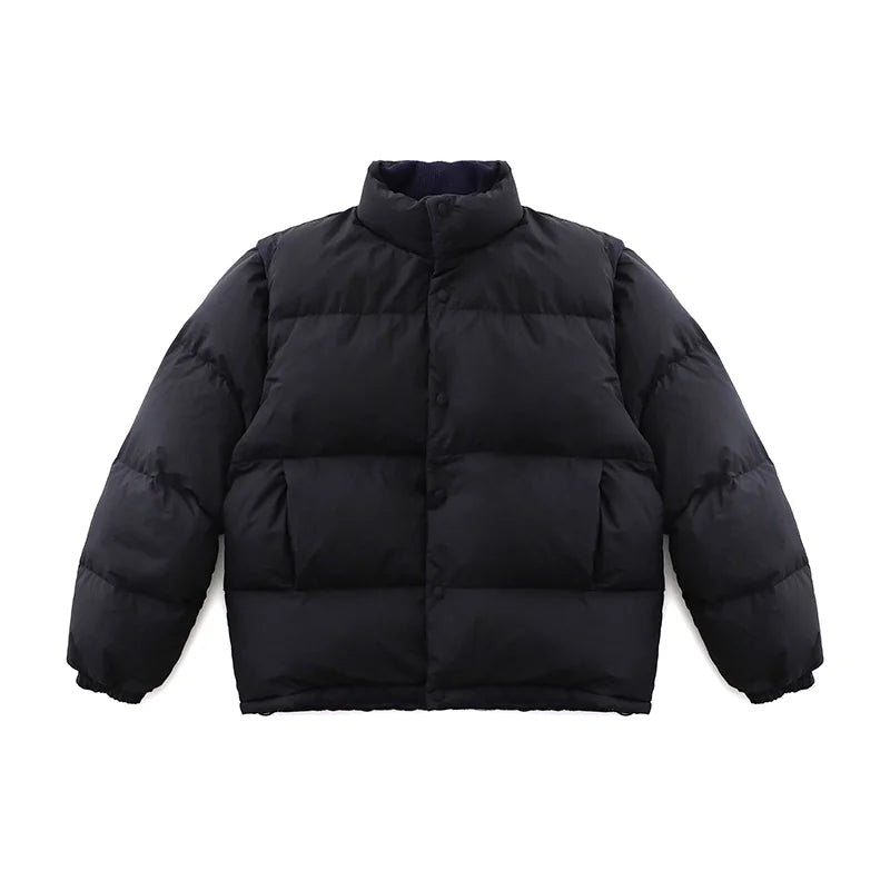 MASONPRINCE Reversible Quilted Down Jacket with Detachable Sleeves
