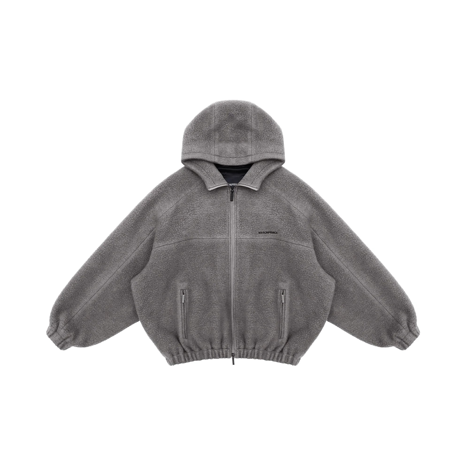 MASONPRINCE Men's Lightweight Fleece Zip Hoodie with Logo Detail