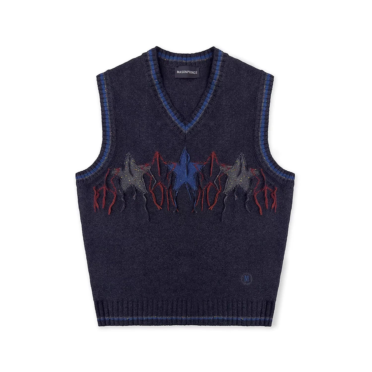 MASONPRINCE Relaxed Wool Vest and Pullover with Star Embroidery