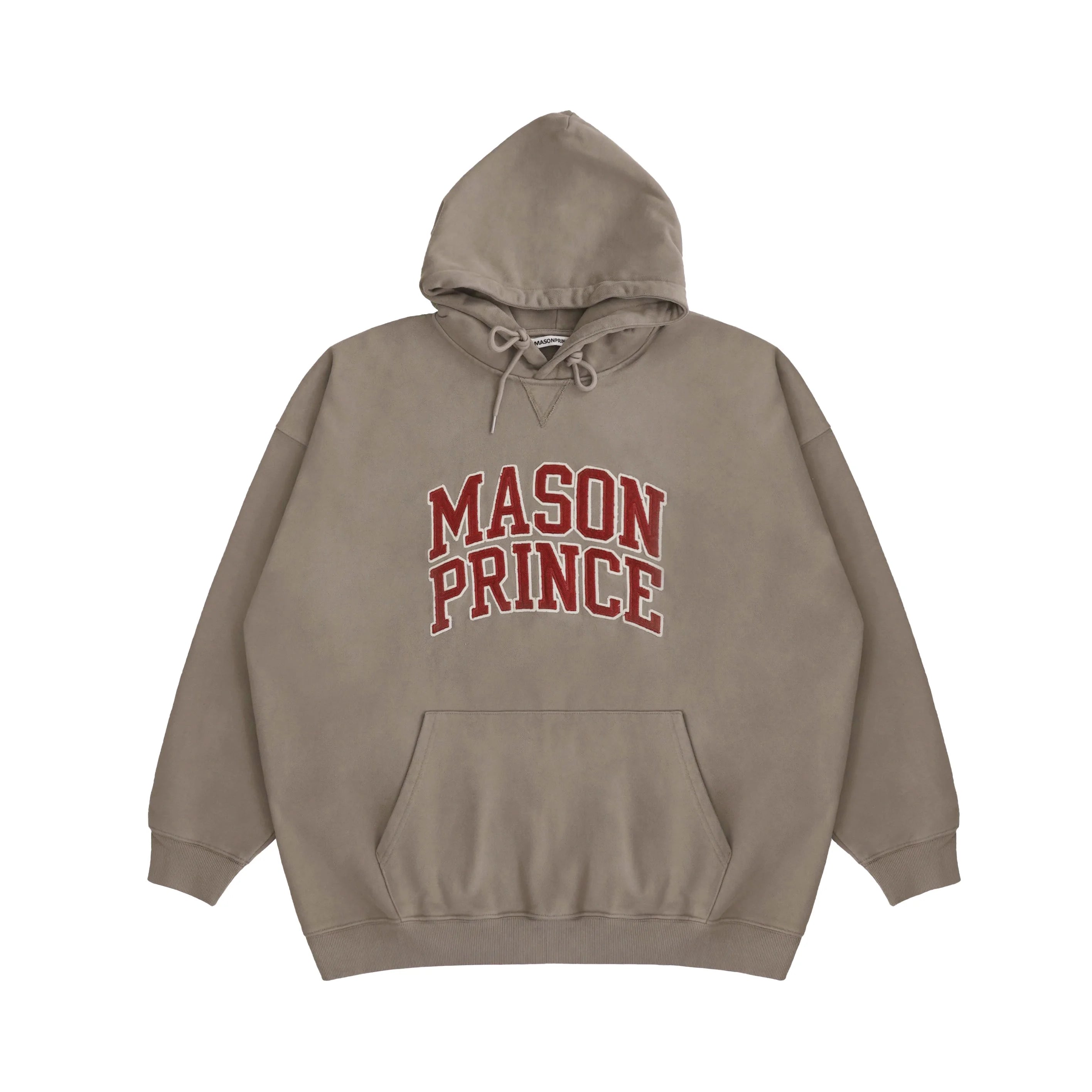 MASONPRINCE Men's Retro Patch Embroidery Hooded Sweatshirt
