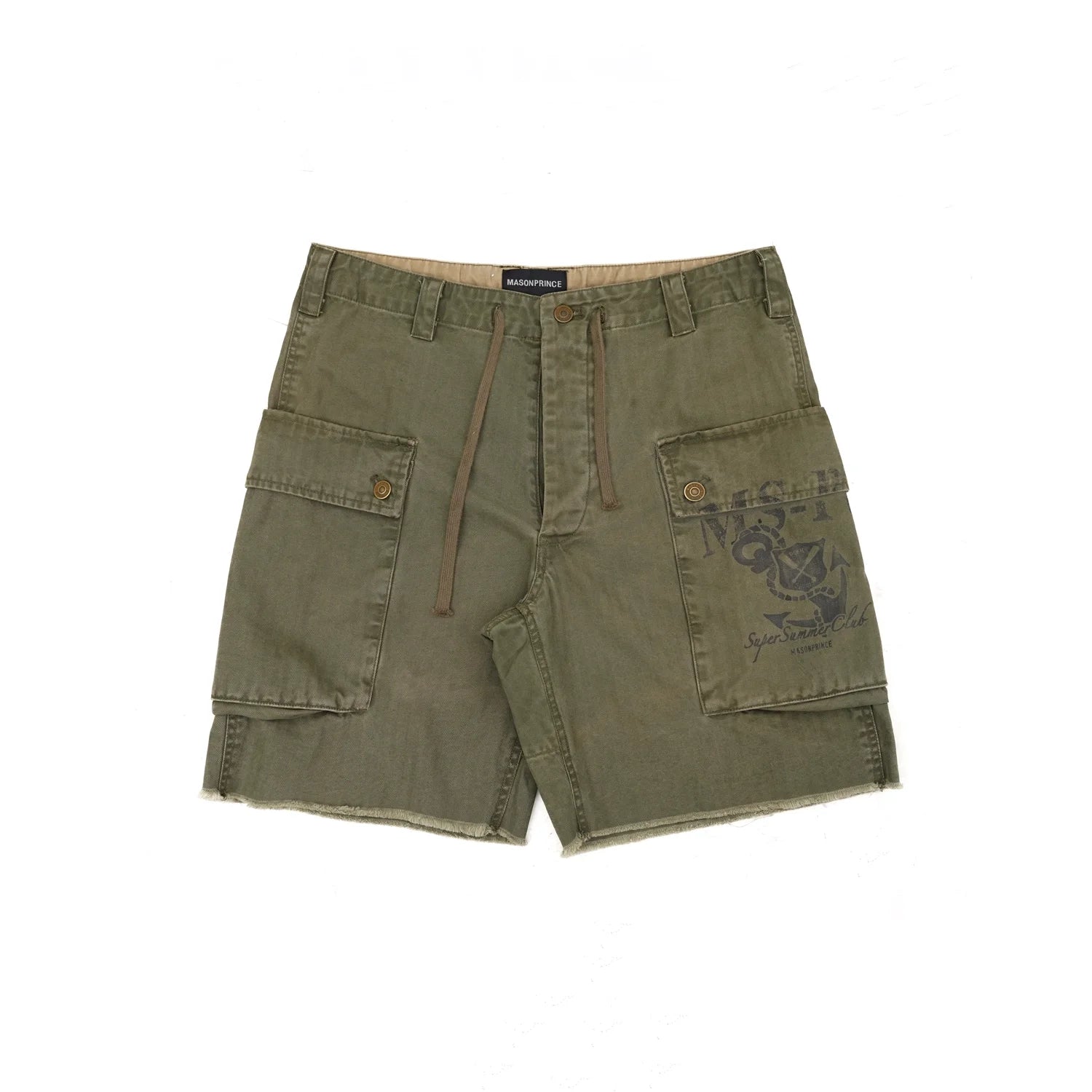 MASONPRINCE Men's Distressed Cargo Shorts