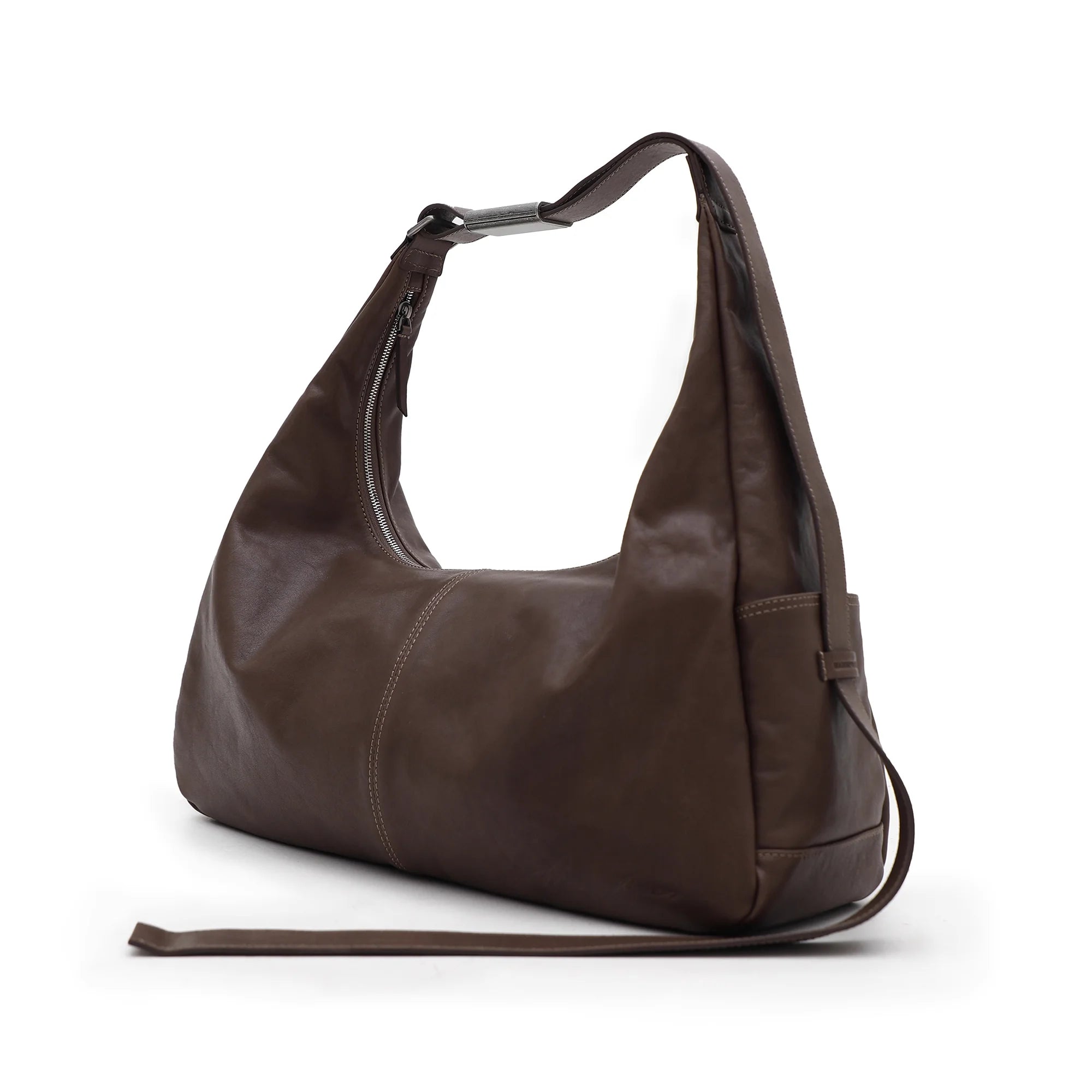 MASONPRINCE Relaxed Top-Grain Leather Dumpling Shoulder Bag