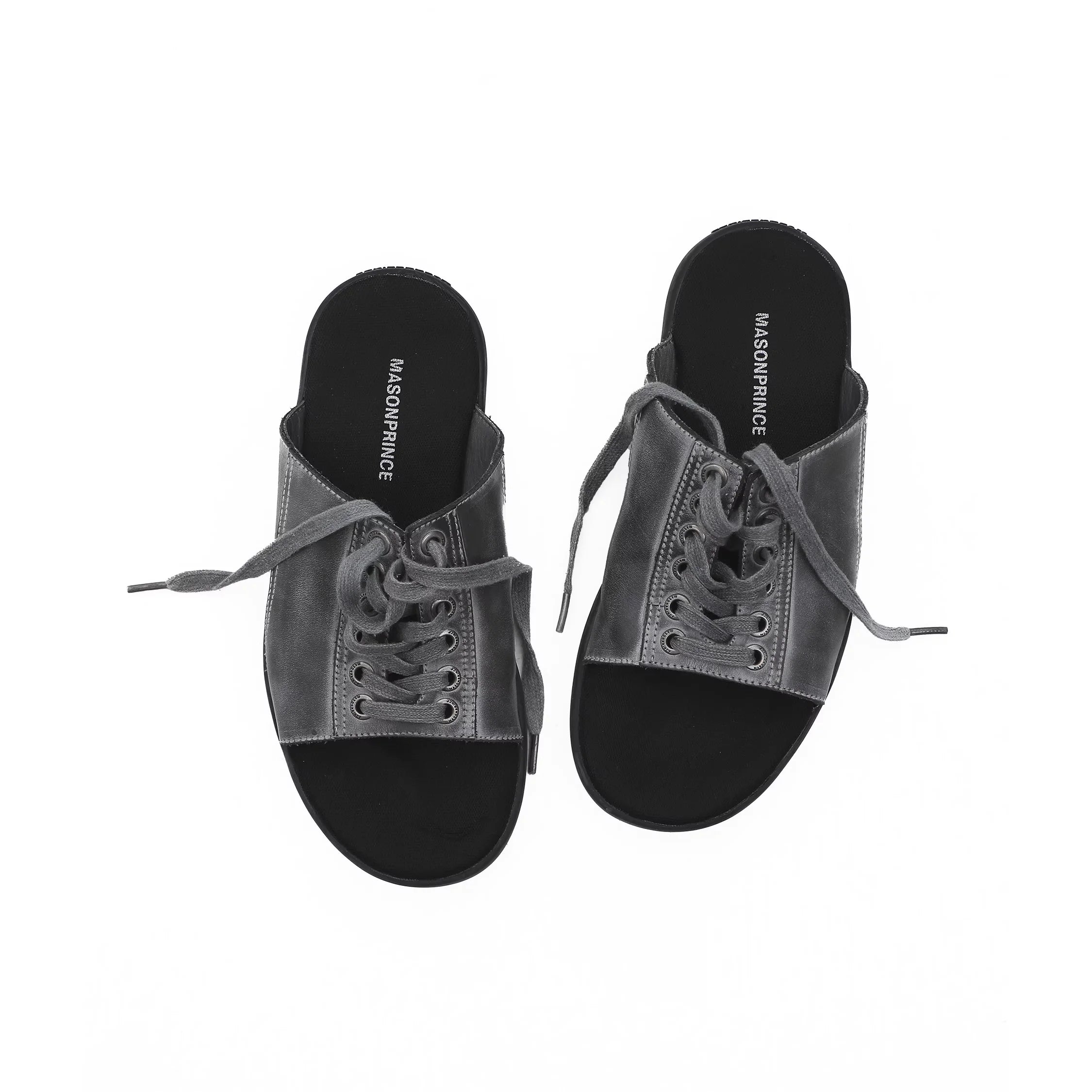 MASONPRINCE Unisex Lace-Up Open-Toe Casual Mules