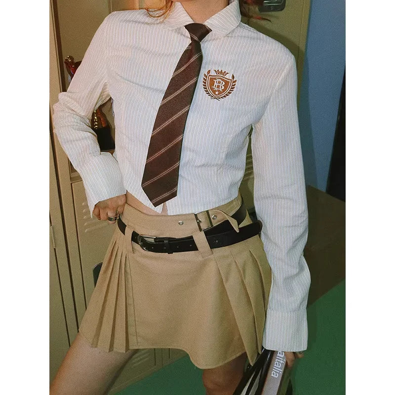 BeerBro Pre-Tied Twill School Style Tie for Women