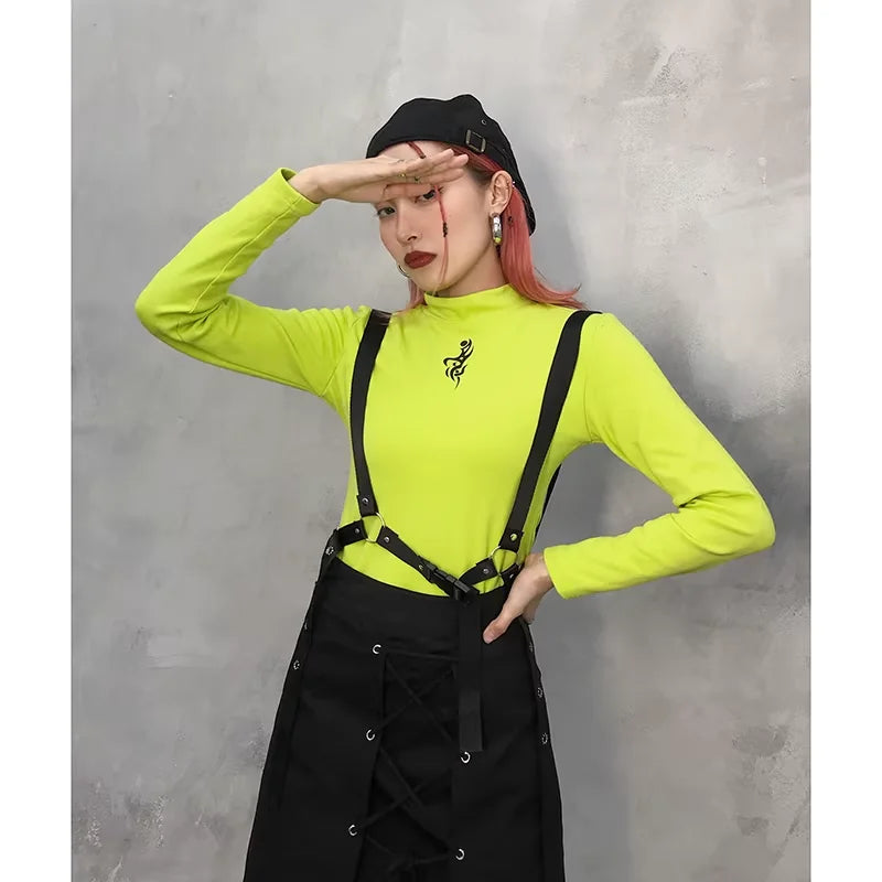 BeerBro Women's Slim Fit High Neck Long Sleeve T-Shirt