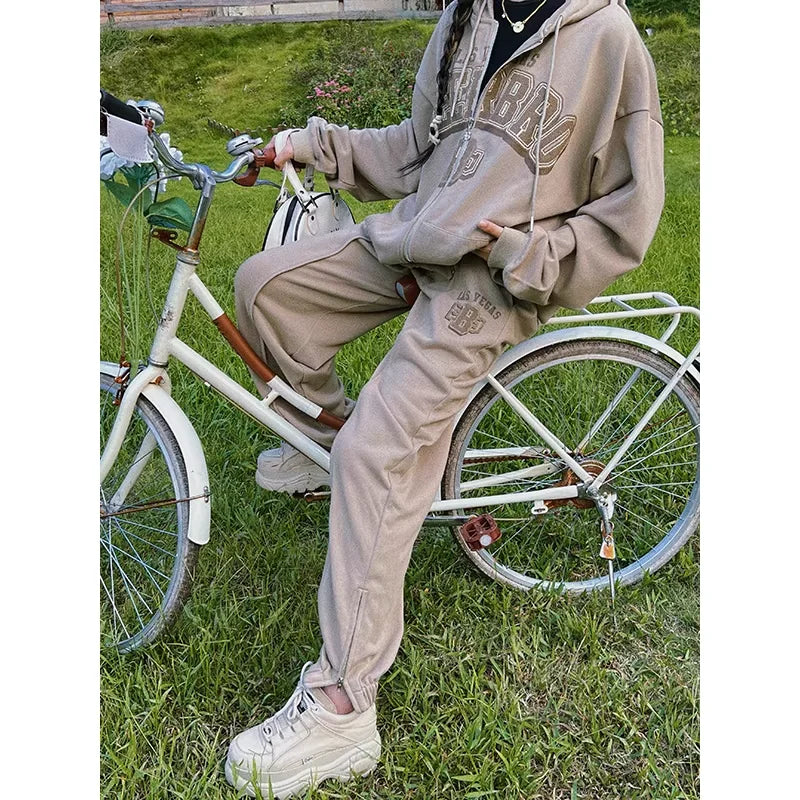 BeerBro Women's Fleece-Lined Hoodie and Jogger Sweatpants Set