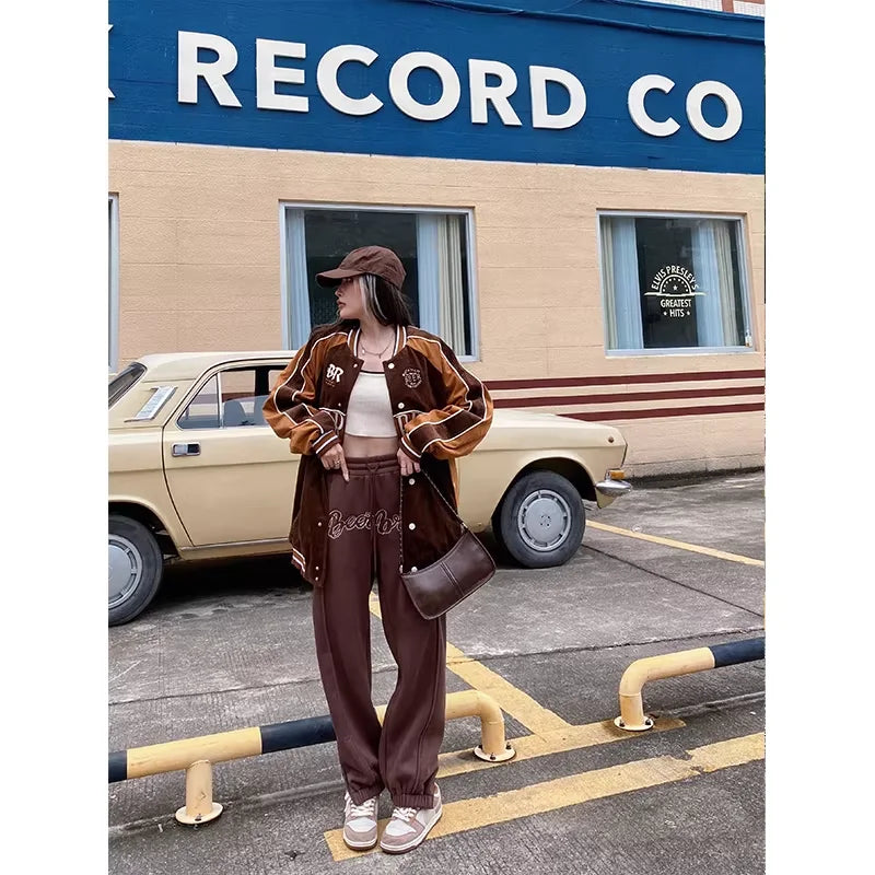 BeerBro Women's Fleece-Lined Casual Sweatpants - Winter Thickened Joggers