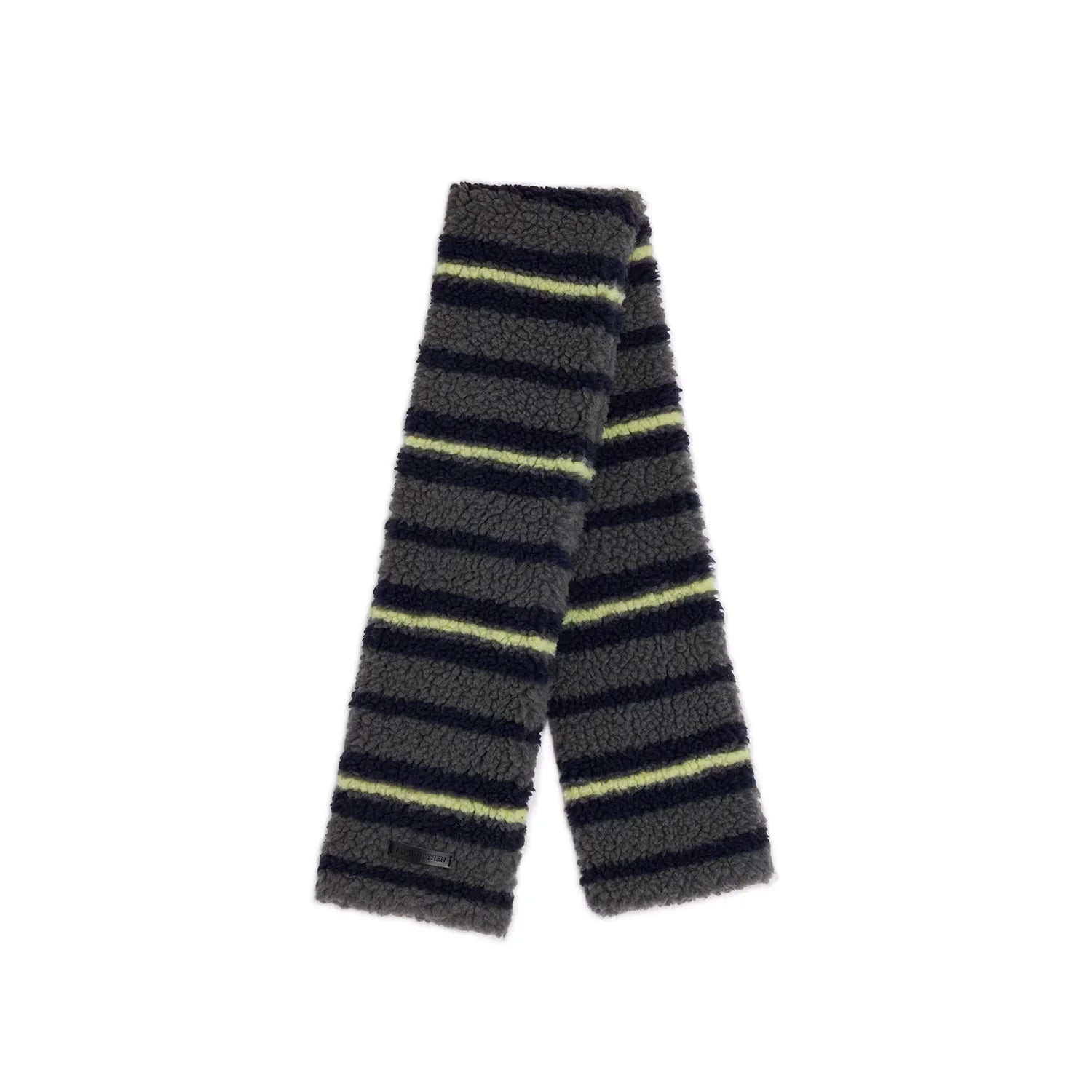 alright then Striped Sherpa Fleece Colorblock Scarf