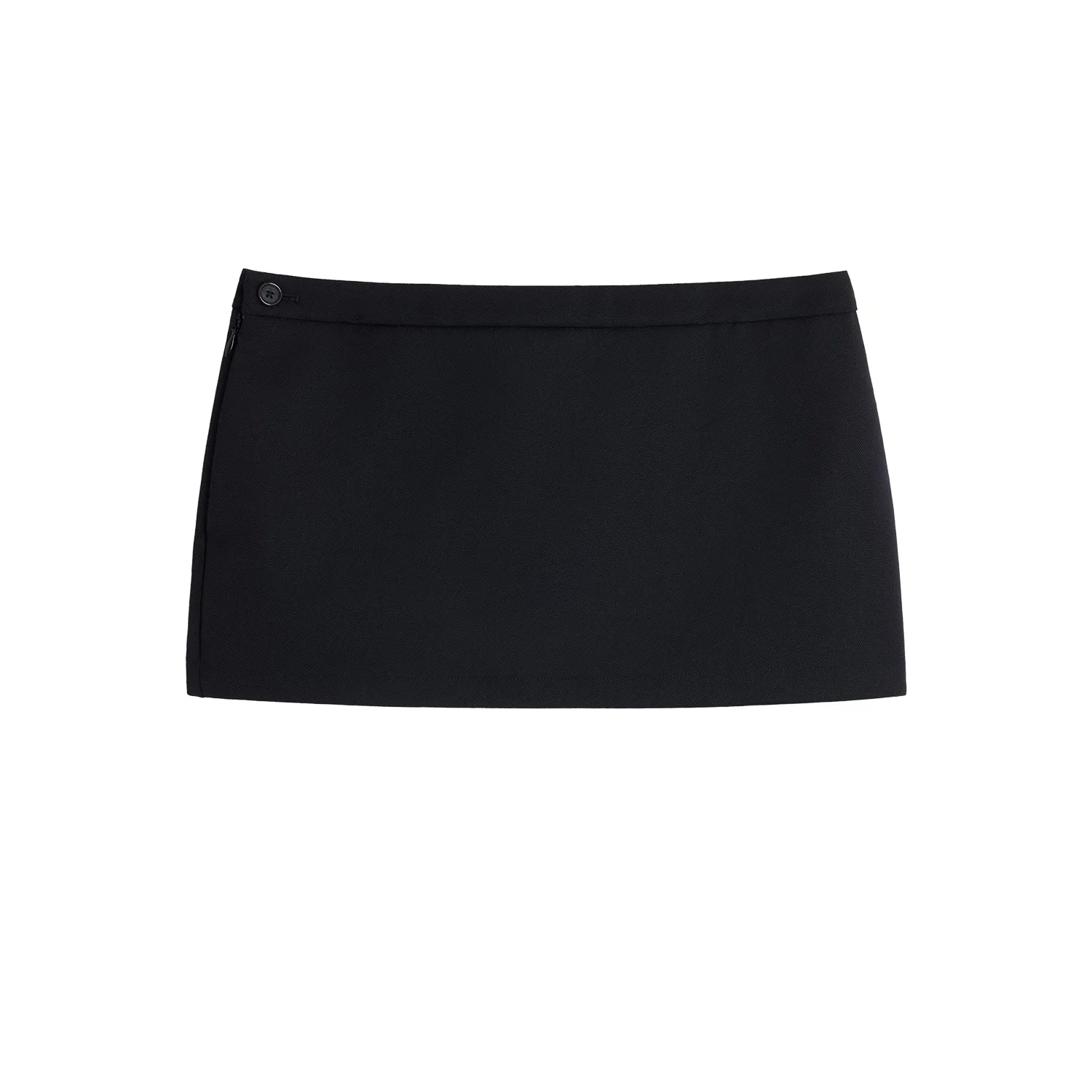 alright then Two-Tone Wool Slim Fit Mini Skort with Side Zipper