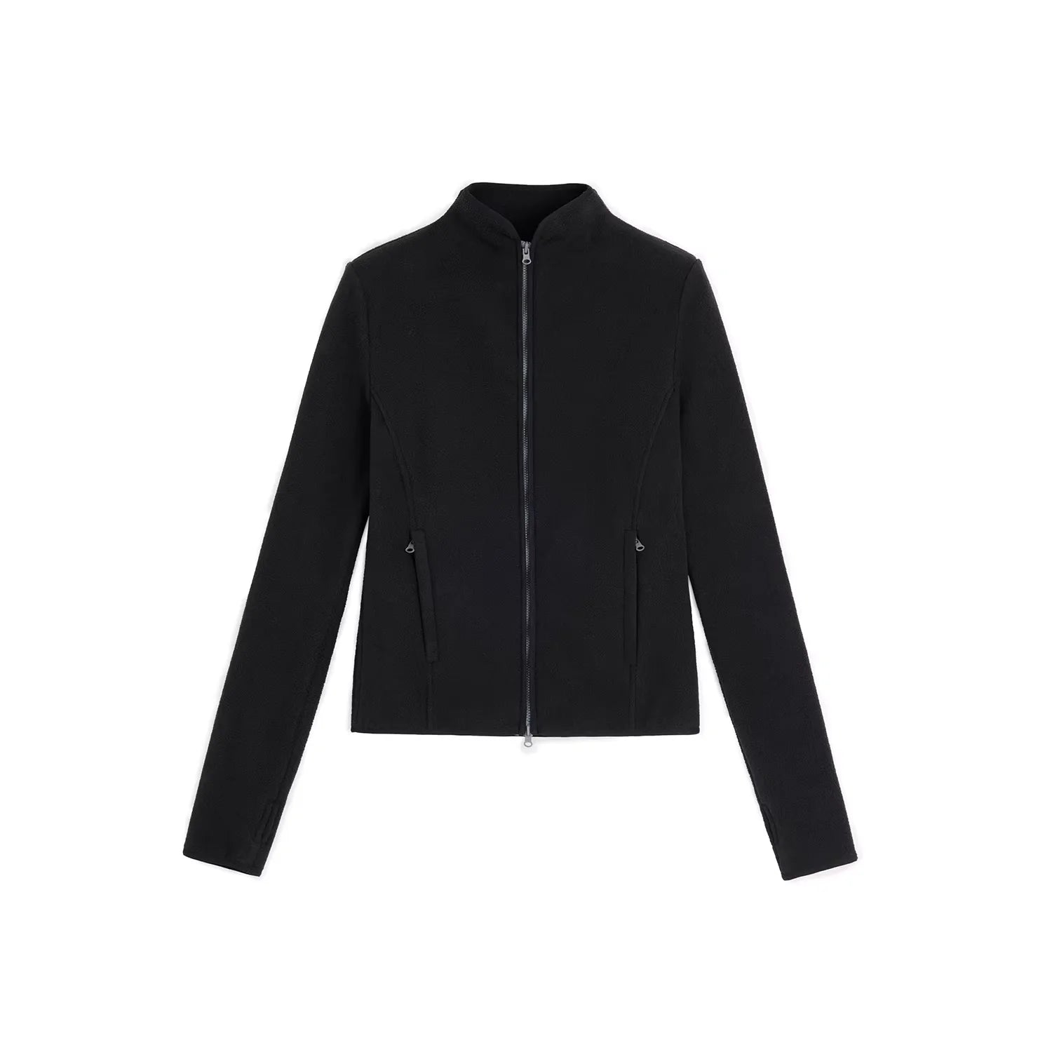 alright then Slim Fit Fleece Colorblock Jacket with Thumb Holes