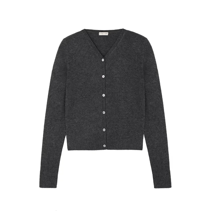 alright then V-Neck Wool Slim Fit Knit Cardigan