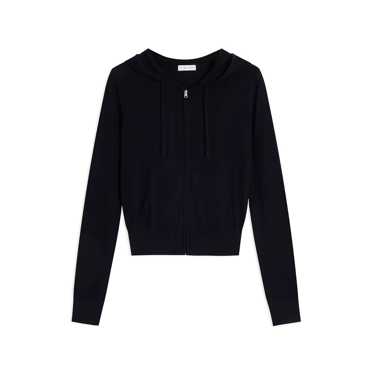 alright then Women's Lightweight Merino Wool Zip-Up Hoodie