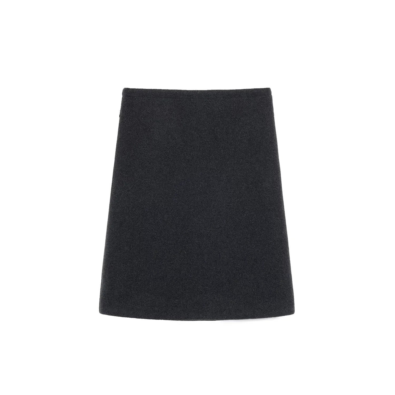 alright then Wool Blend H-Line Skirt with Structured Waist