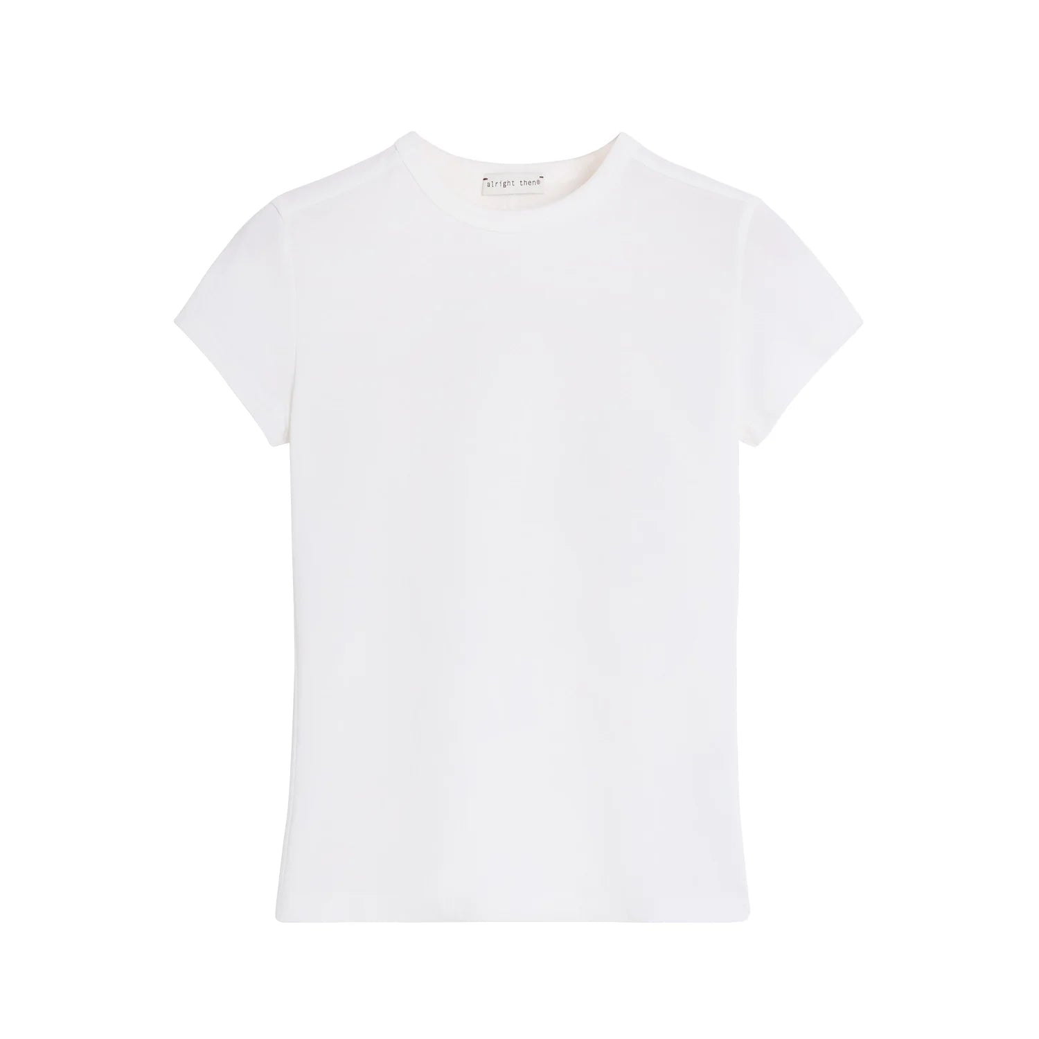 alright then Women's Slim Fit Crew Neck Cotton T-Shirt - Short Sleeve