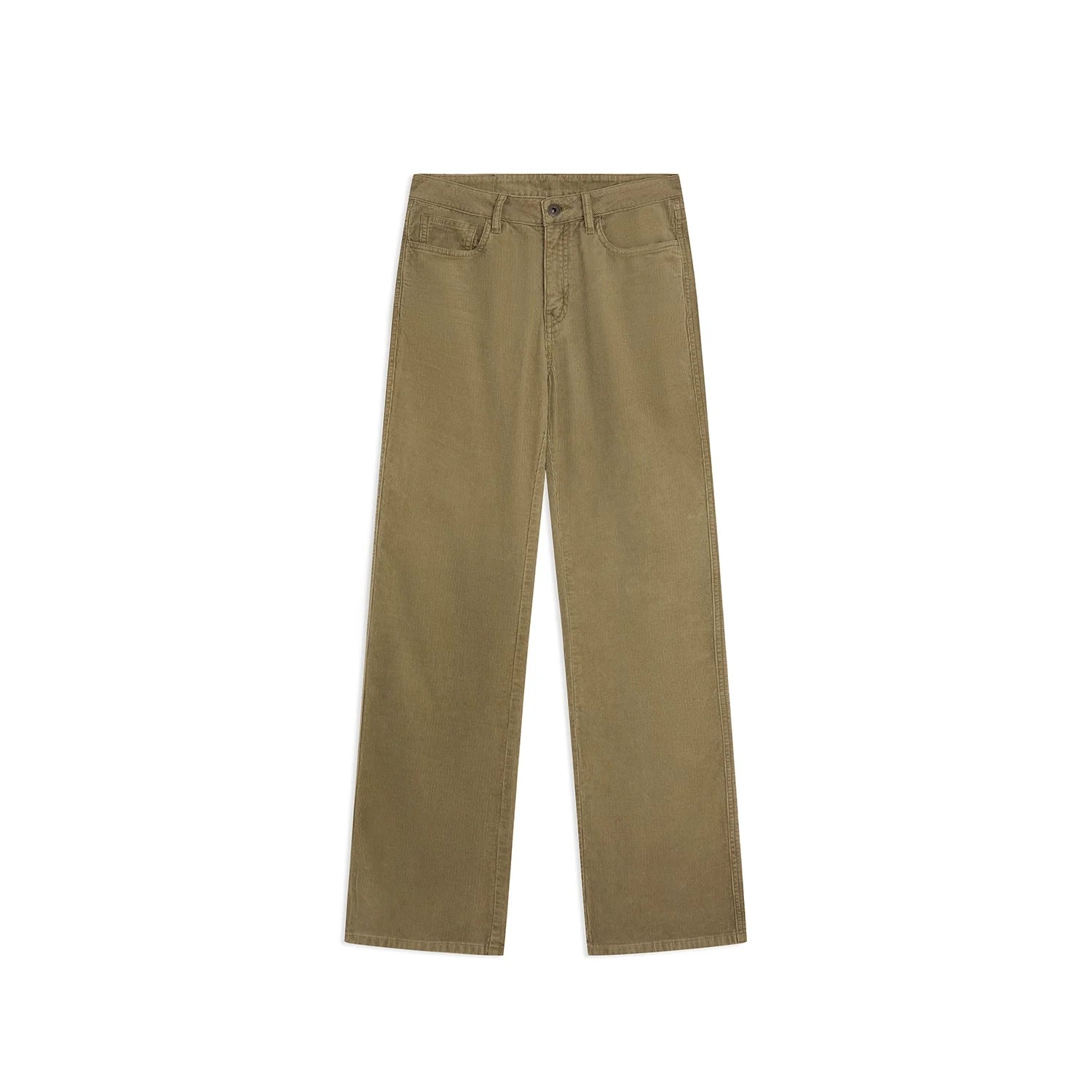 alright then Women's Washed Cotton Corduroy Slim Straight Pants