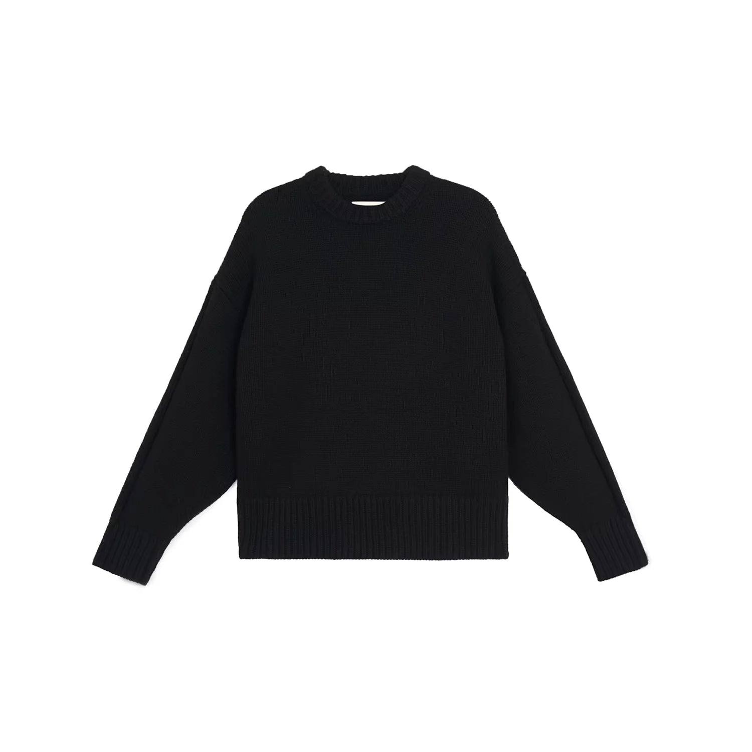 alright then 100% Wool Oversized Ribbed Crew Neck Sweater