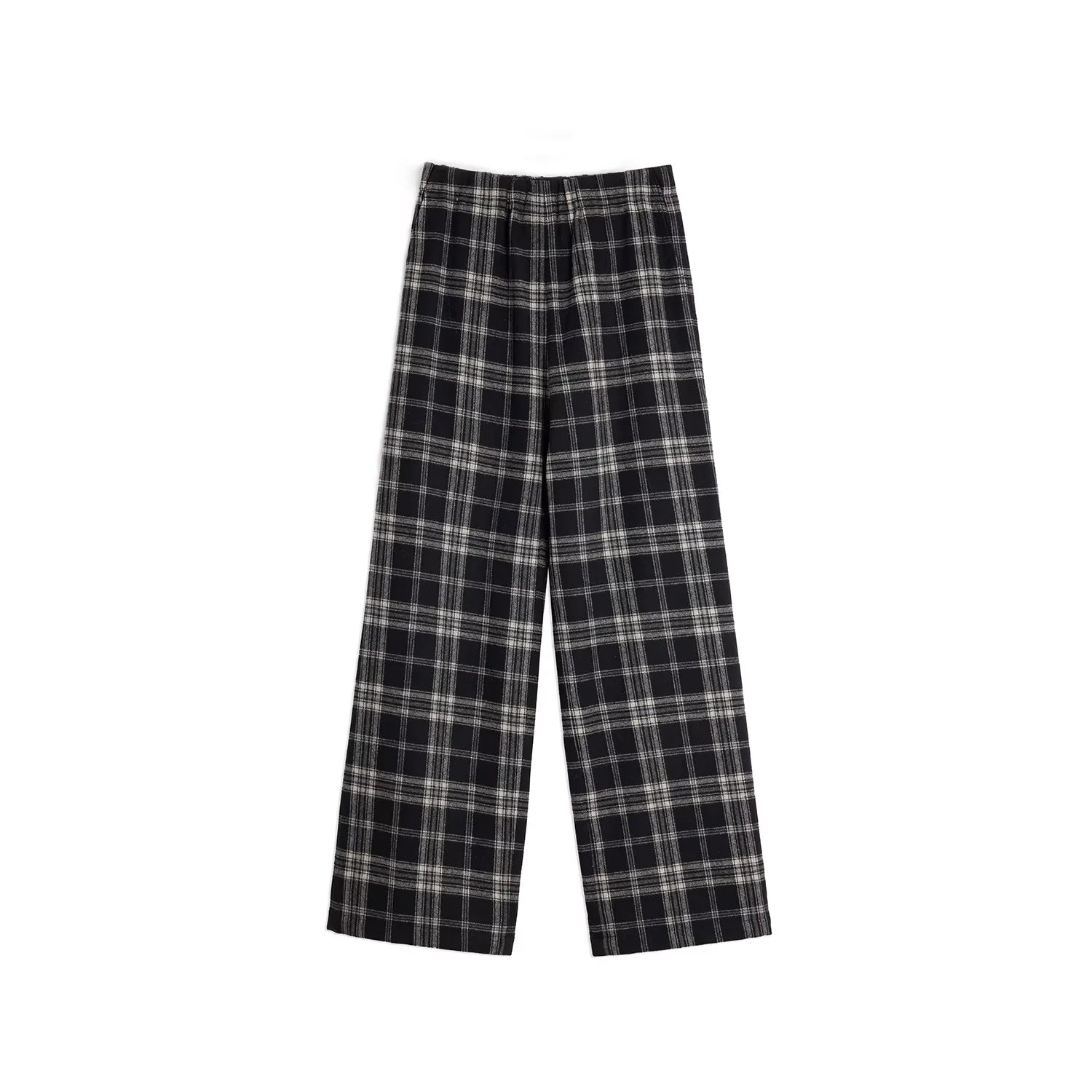 alright then Plaid Wool Blend Straight-Leg Pants