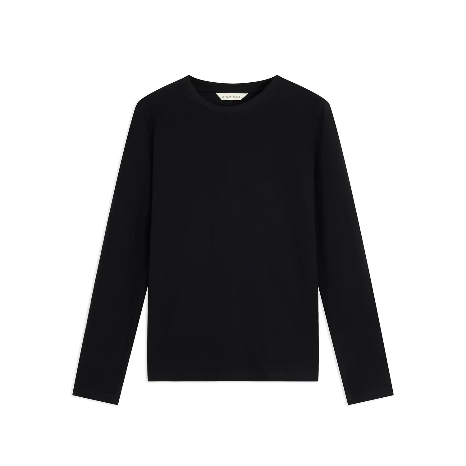 alright then Women's Brushed Cotton Crew Neck Long Sleeve T-Shirt