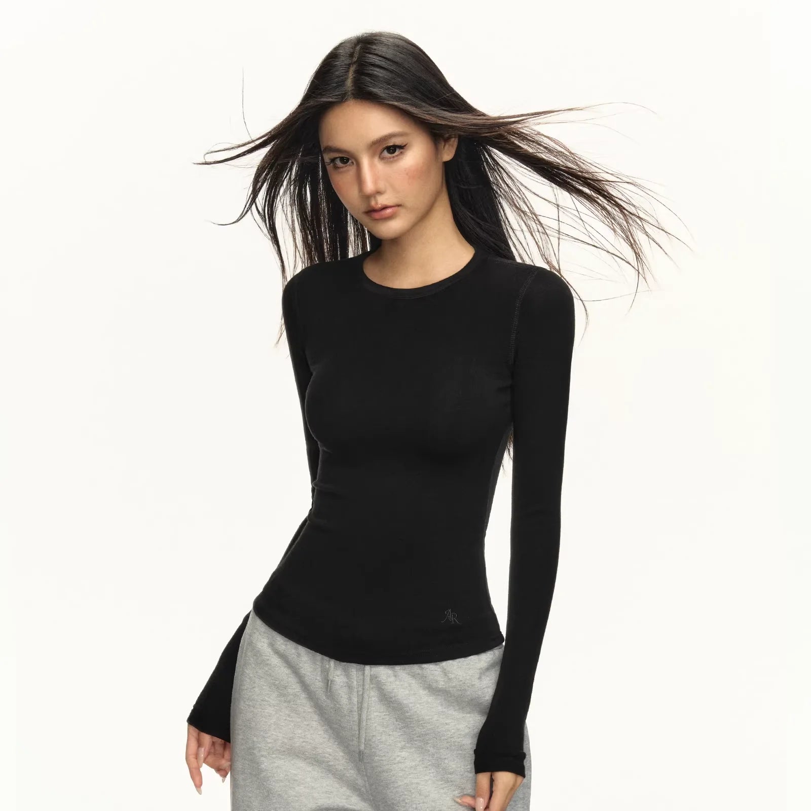 ARISEISM Women’s Slim Fit Long Sleeve Base Layer Top - Autumn Basic Tee