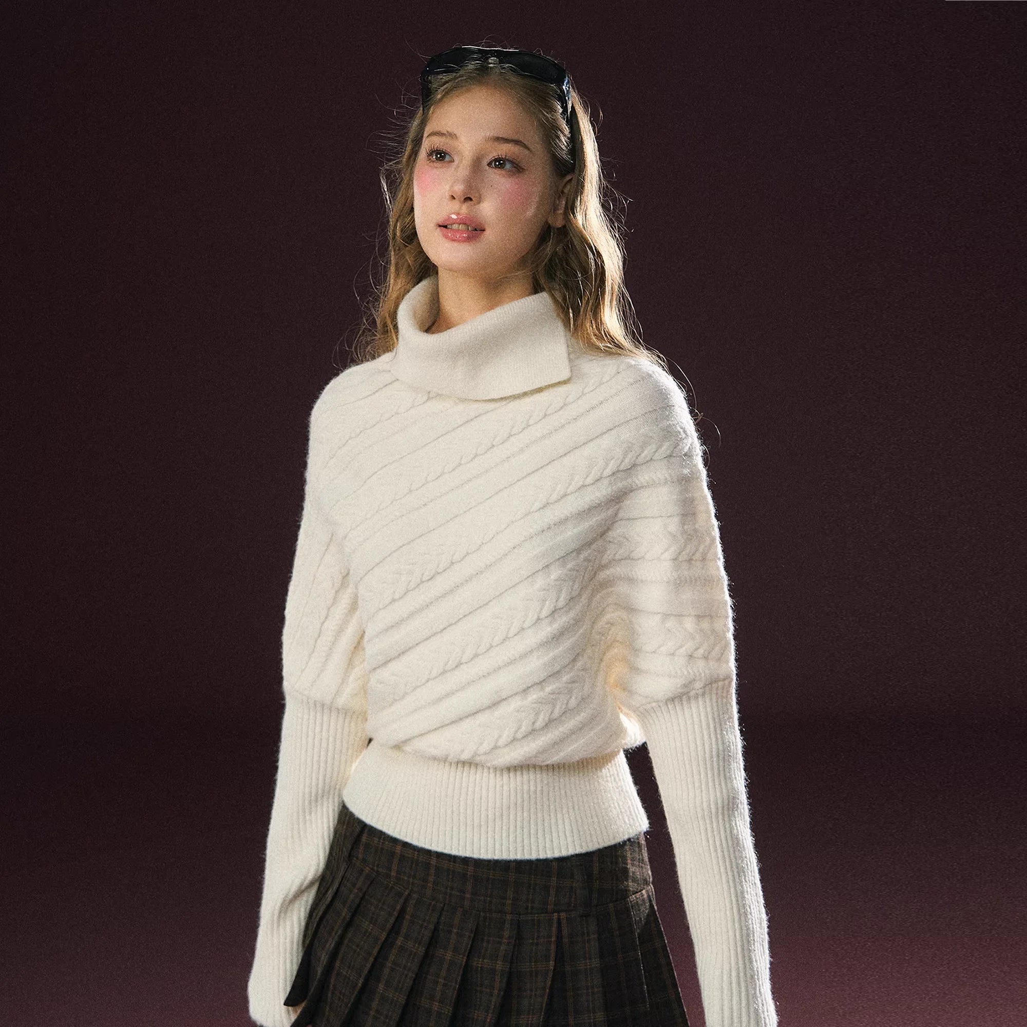 ARISEISM Women's Thick Knit Turtleneck Sweater