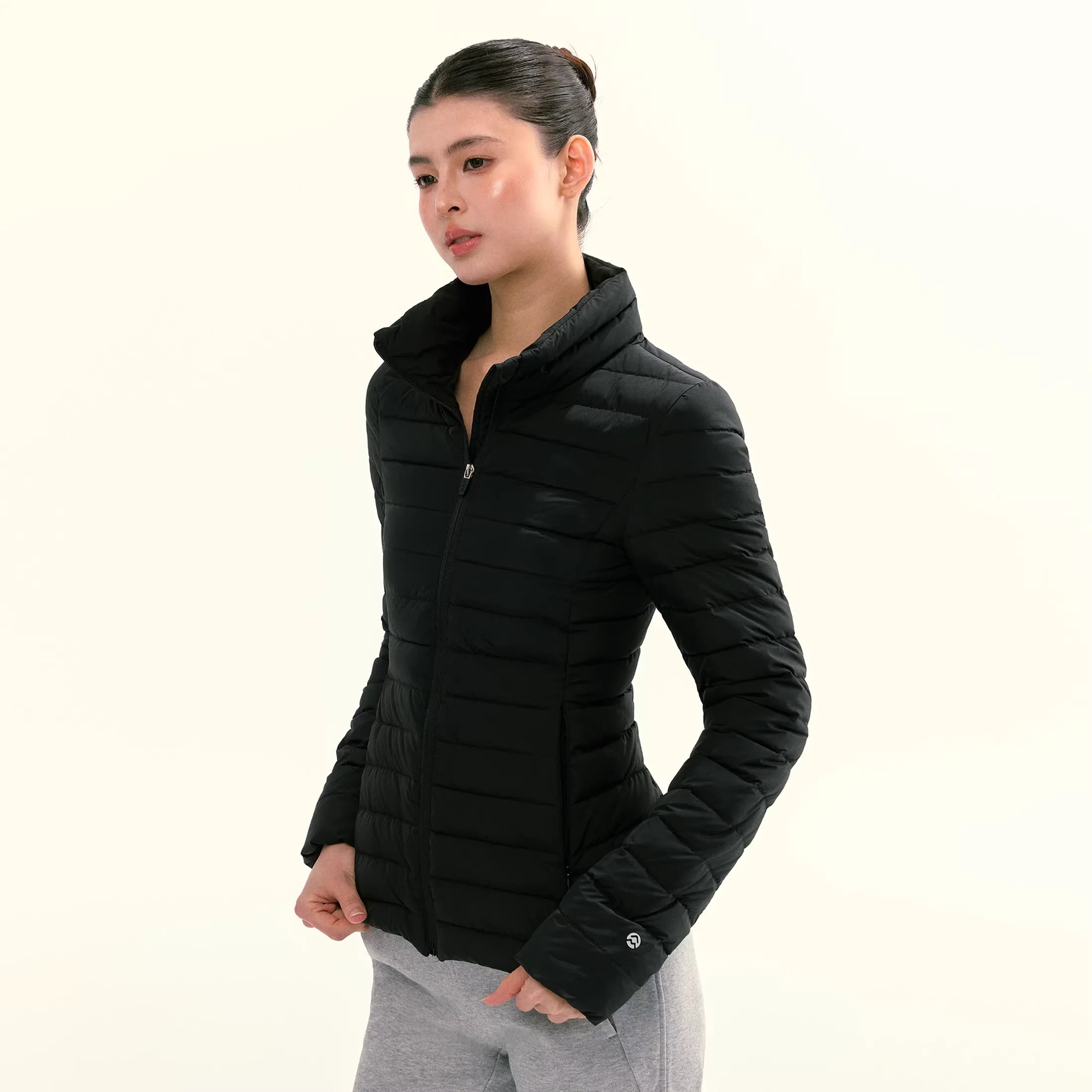 ARISEISM Women's Slim Fit Stand Collar Down Jacket - Lightweight Quilted Winter Coat