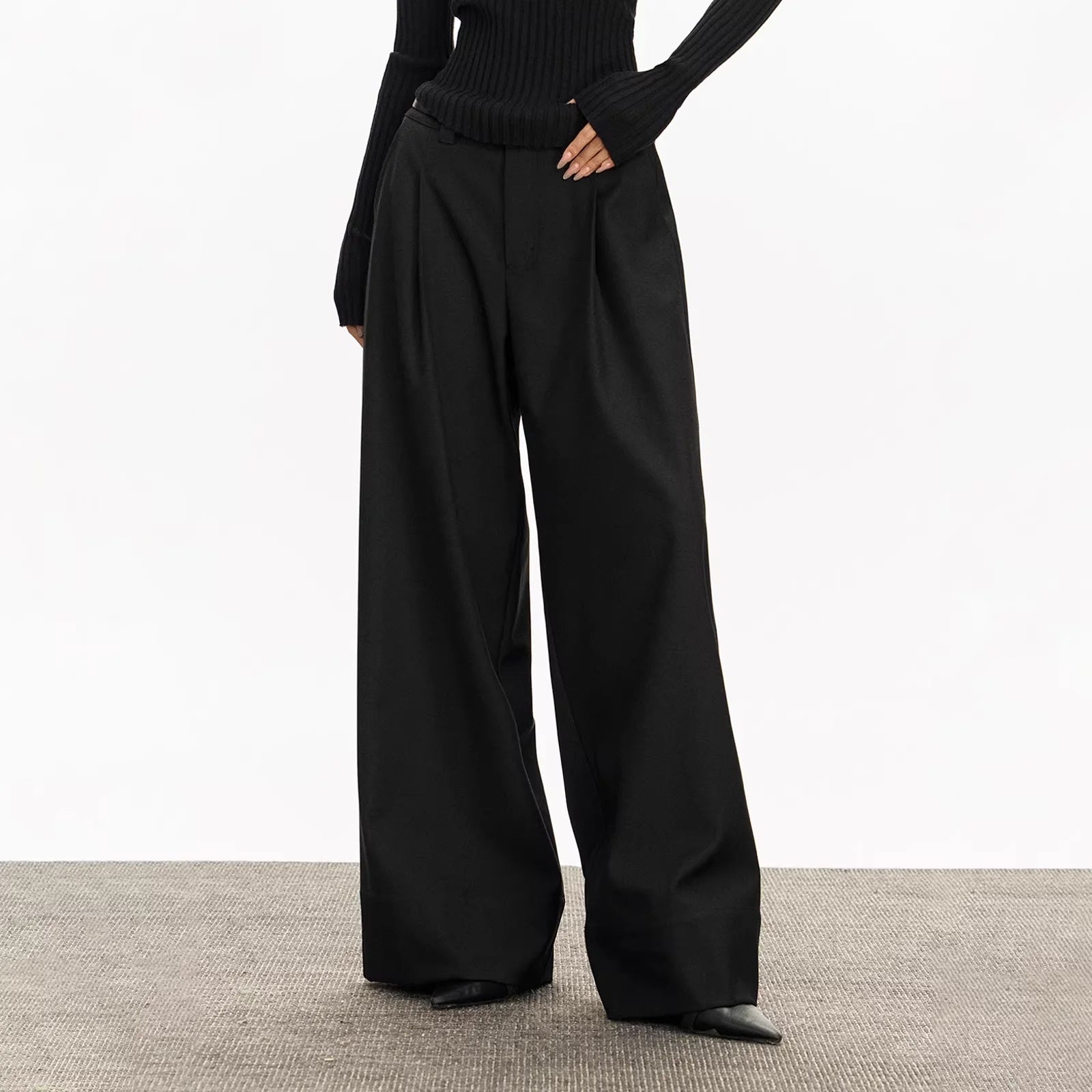ARISEISM Women's High-Waisted Wide-Leg Suit Pants - Summer 2025